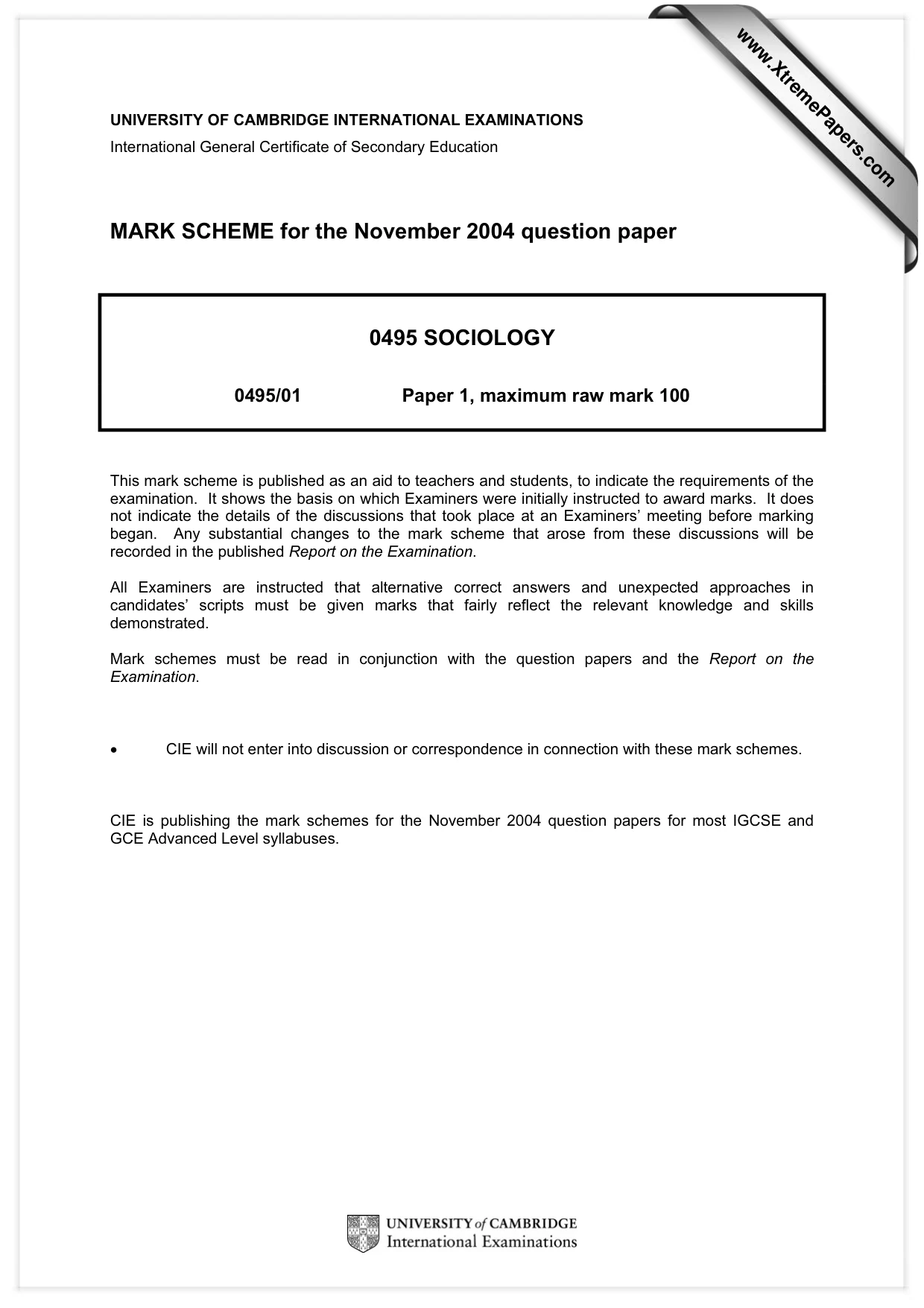 Mark scheme, page 1 of 13