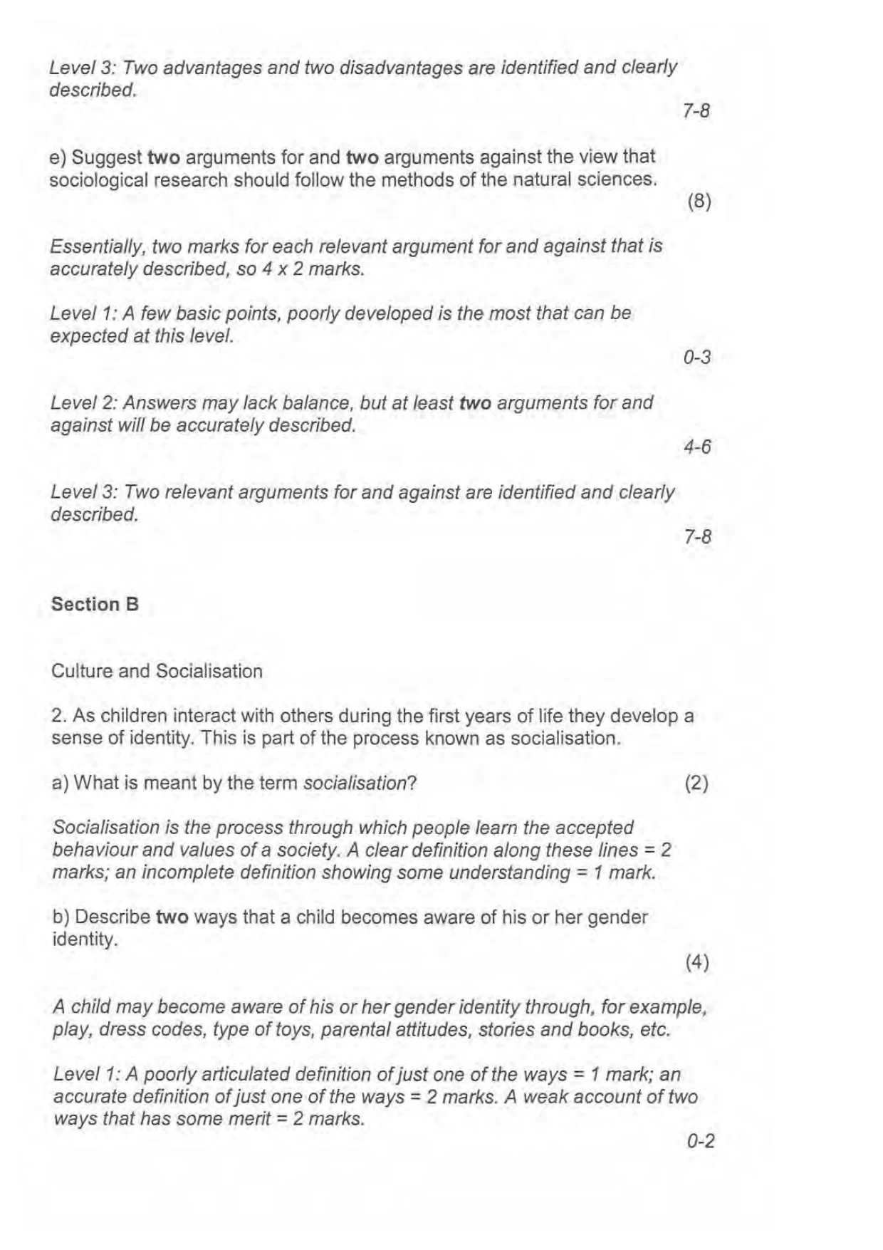 Mark scheme, page 6 of 13