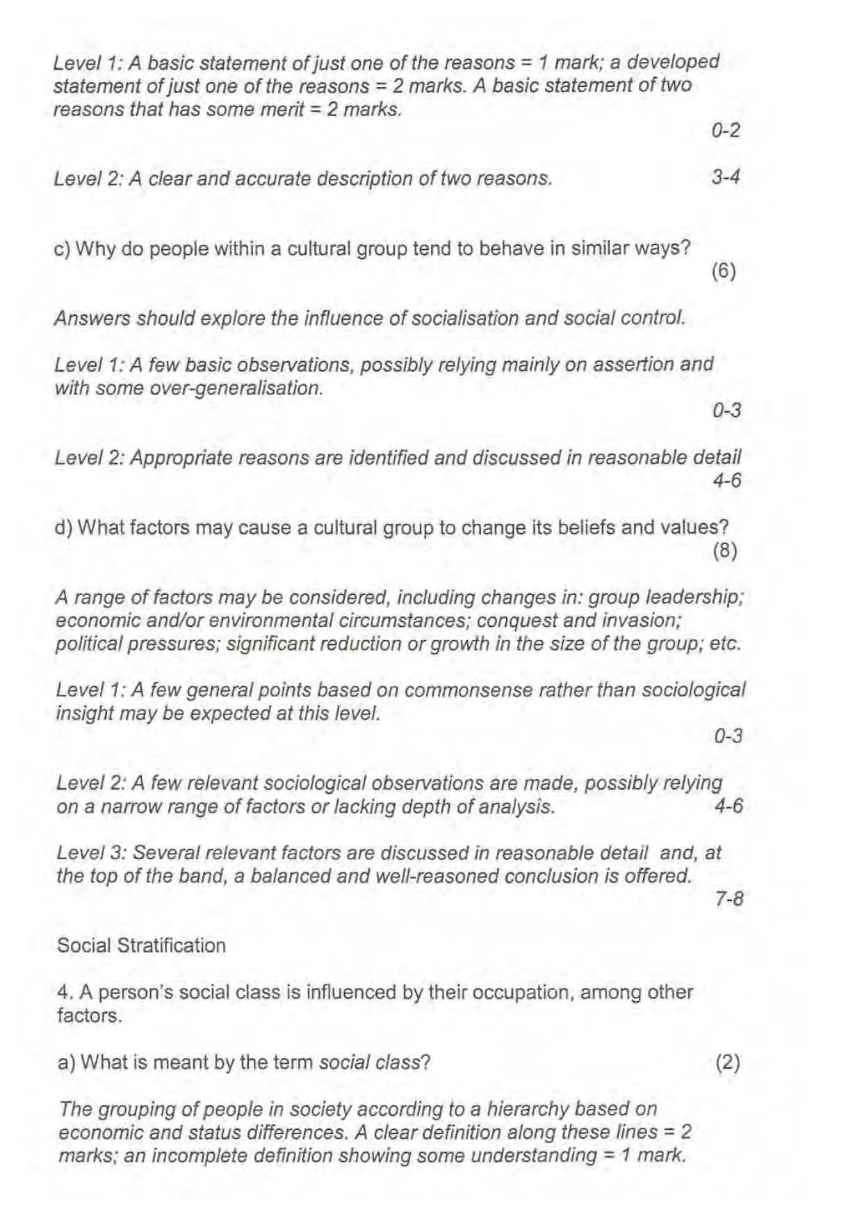 Mark scheme, page 8 of 13