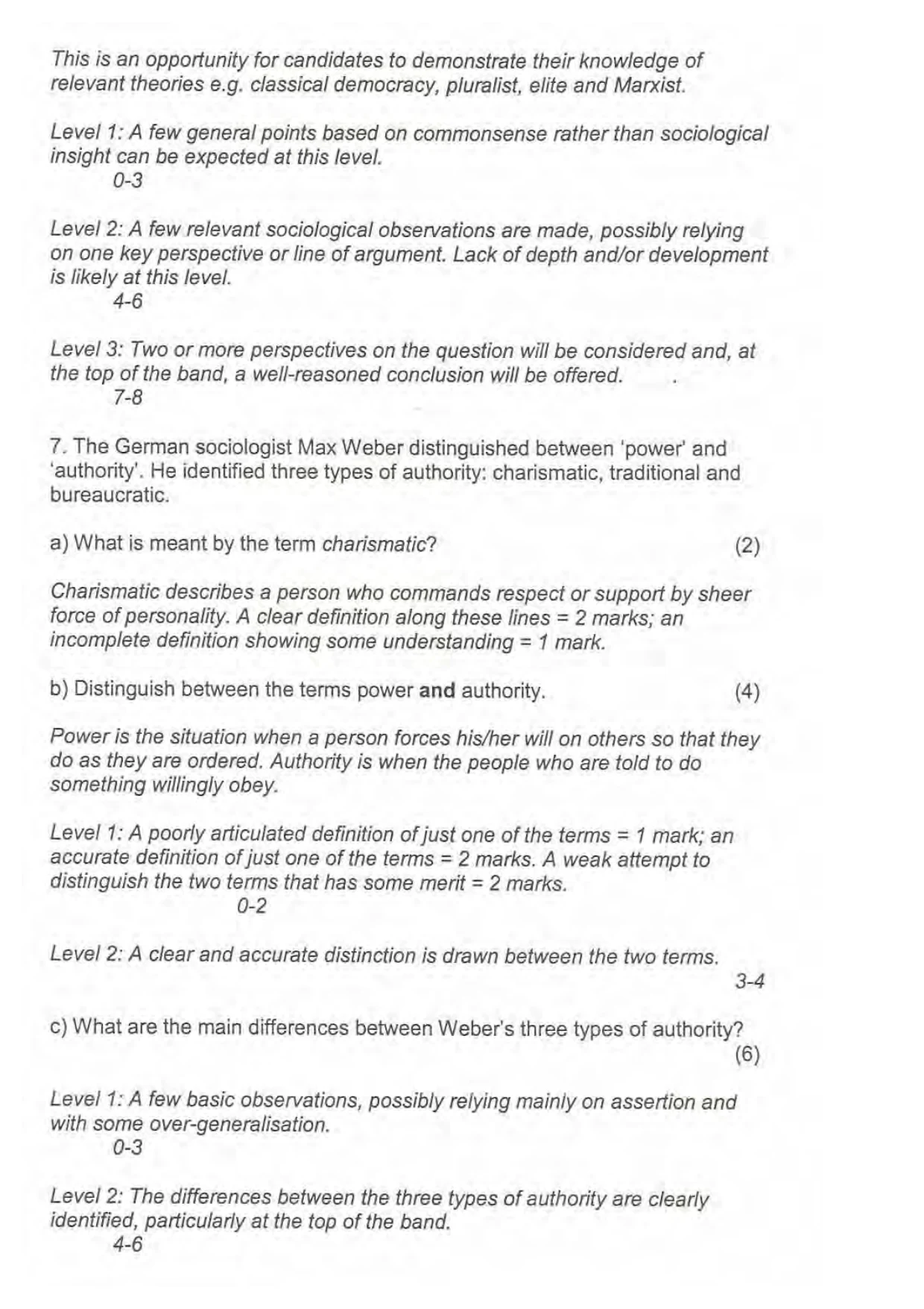 Mark scheme, page 12 of 13