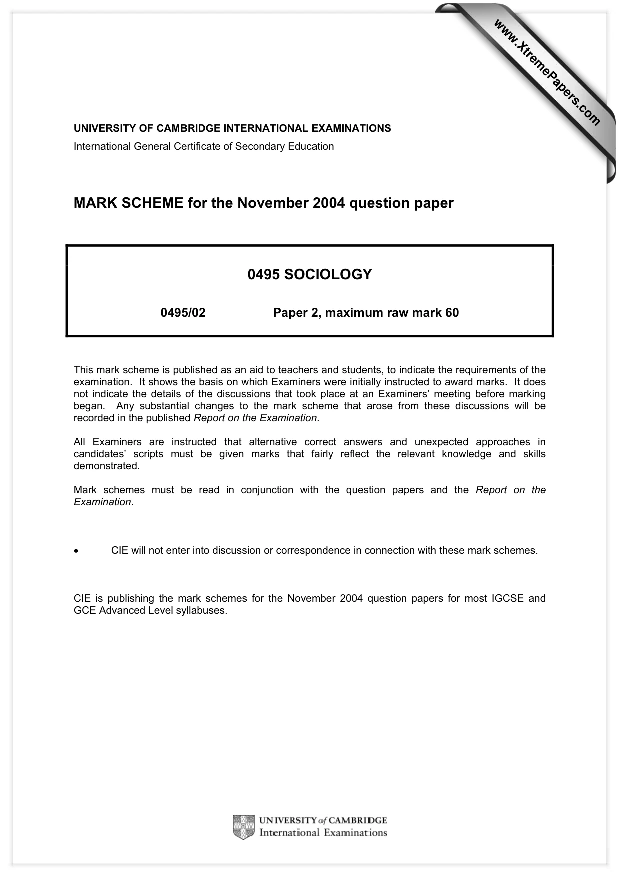 Mark scheme, page 1 of 11