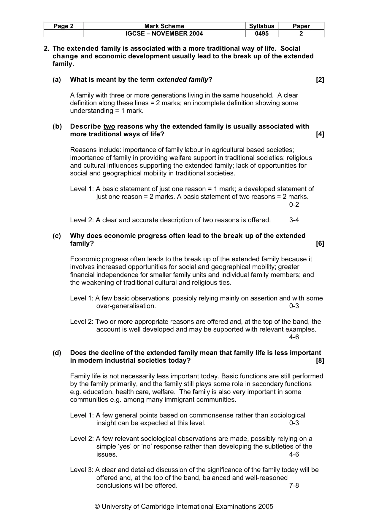 Mark scheme, page 5 of 11