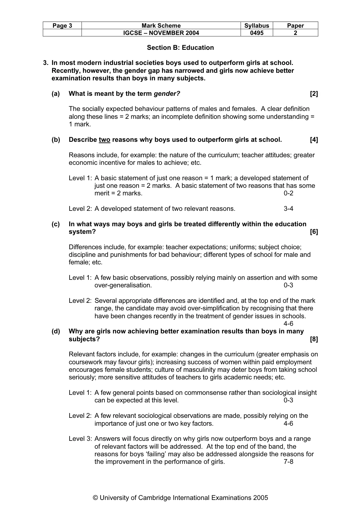 Mark scheme, page 6 of 11