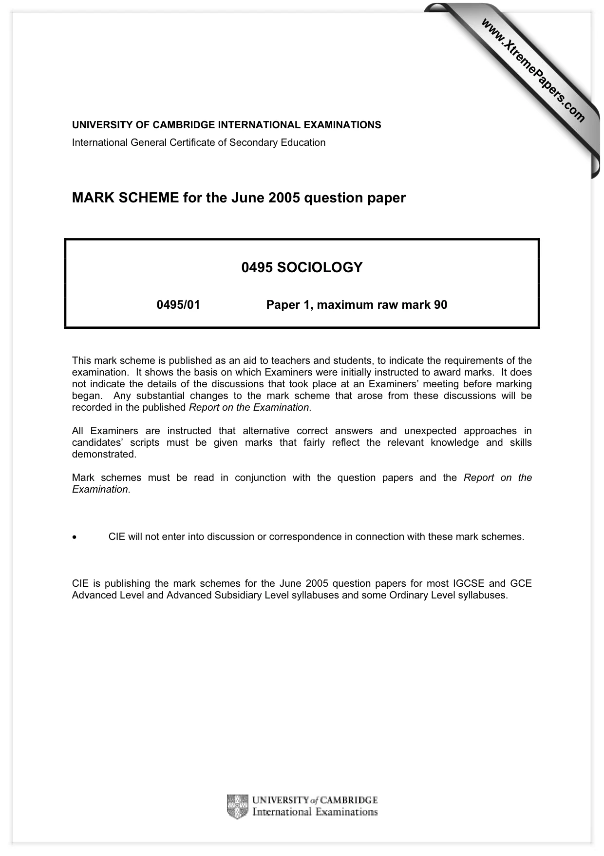 Mark scheme, page 1 of 8