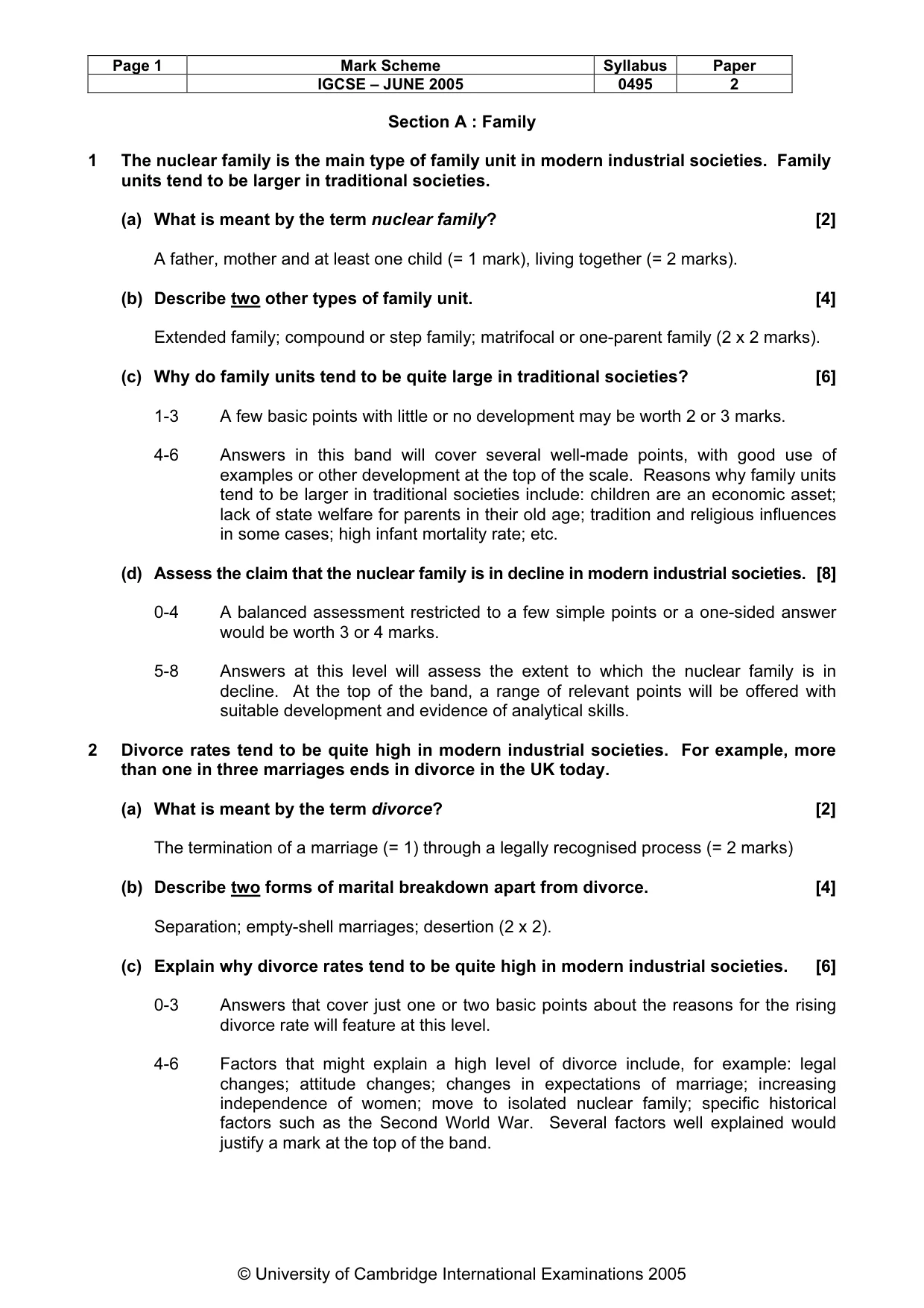Mark scheme, page 4 of 9