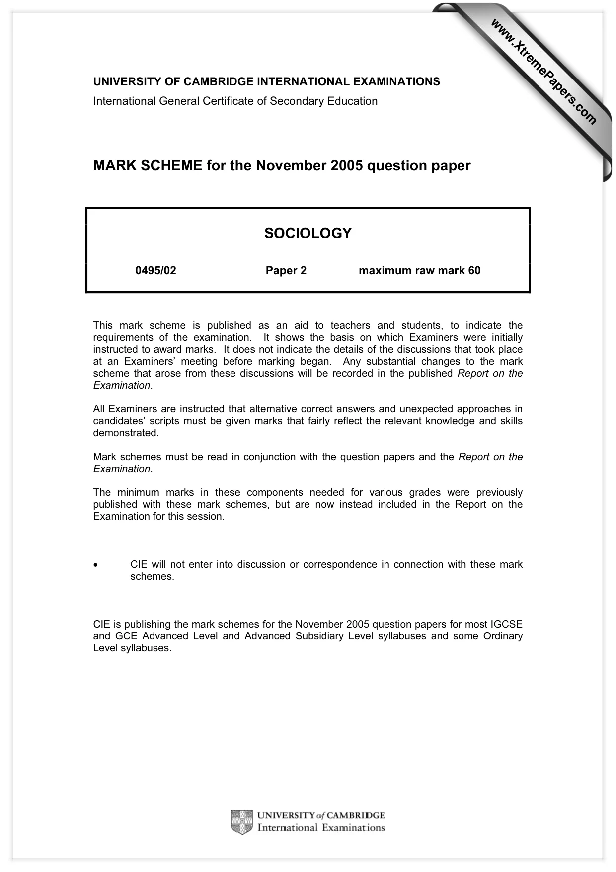 Mark scheme, page 1 of 8