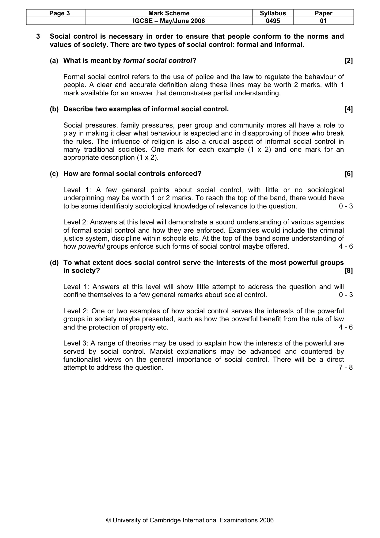 Mark scheme, page 4 of 8