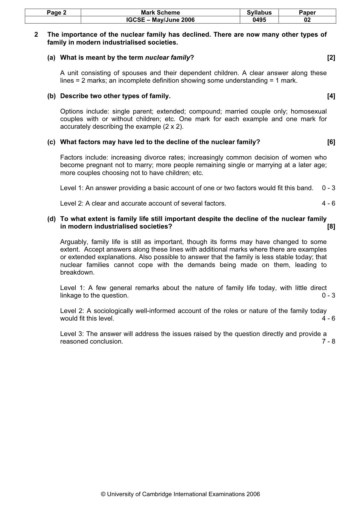 Mark scheme, page 3 of 9
