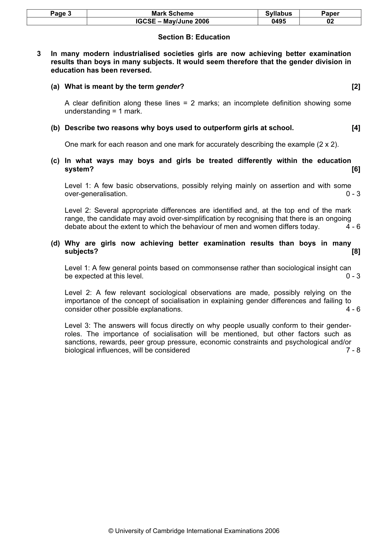 Mark scheme, page 4 of 9