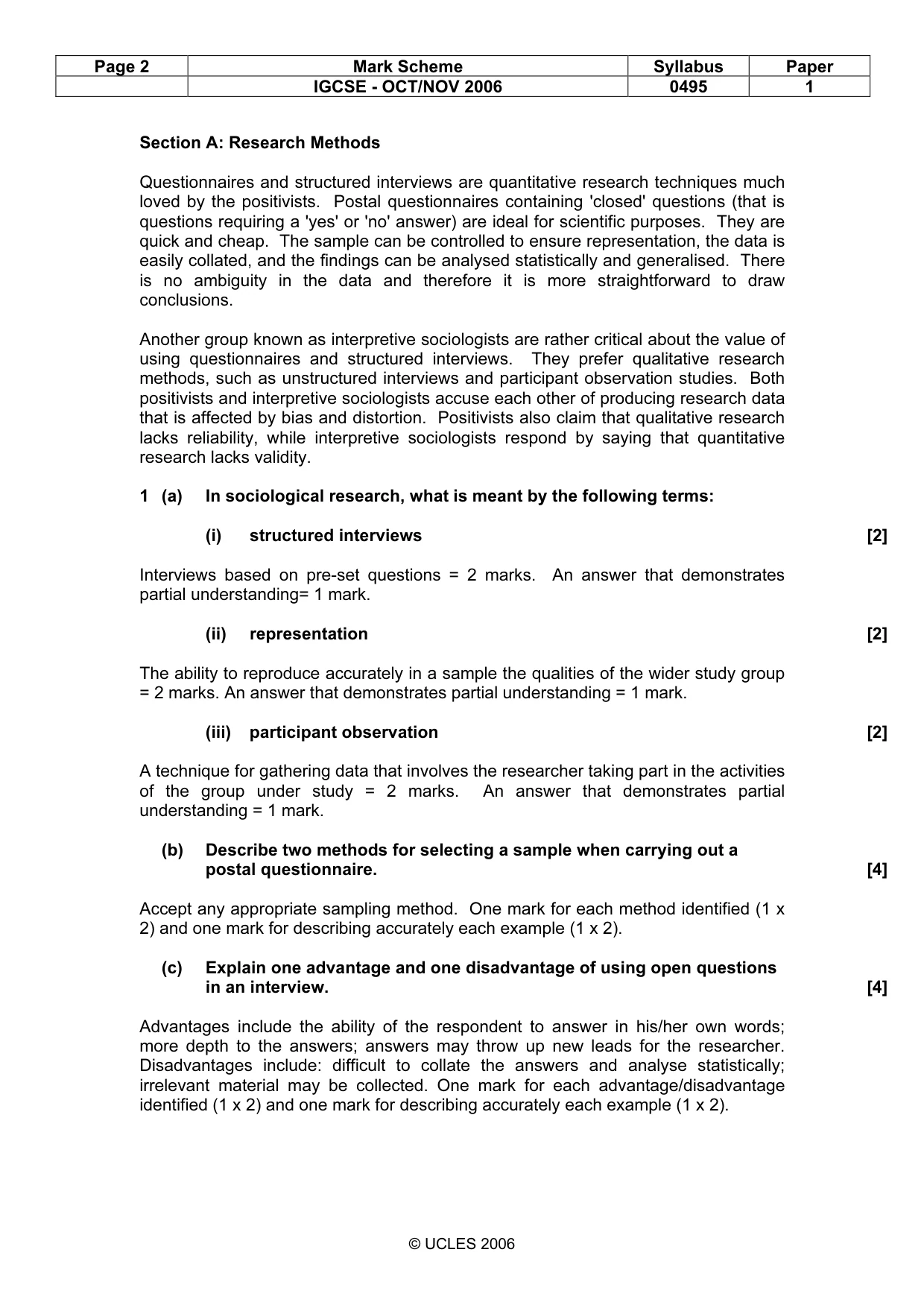Mark scheme, page 2 of 9
