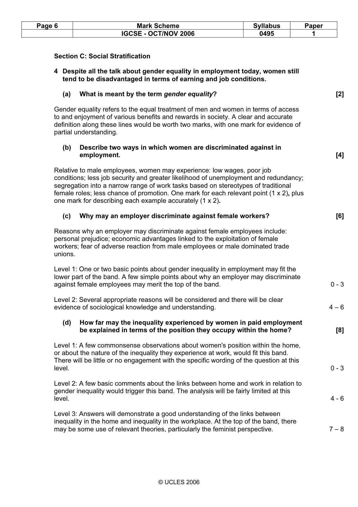 Mark scheme, page 6 of 9