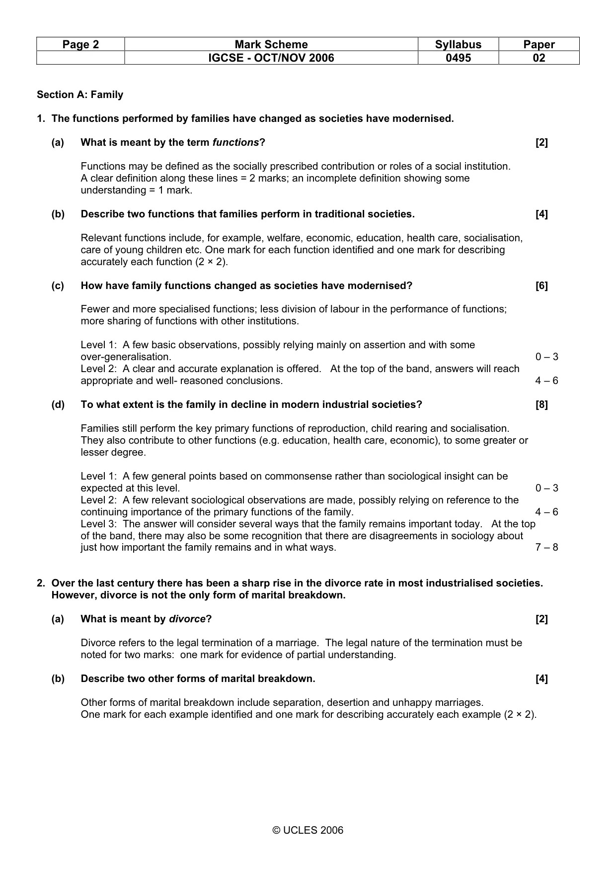 Mark scheme, page 2 of 7