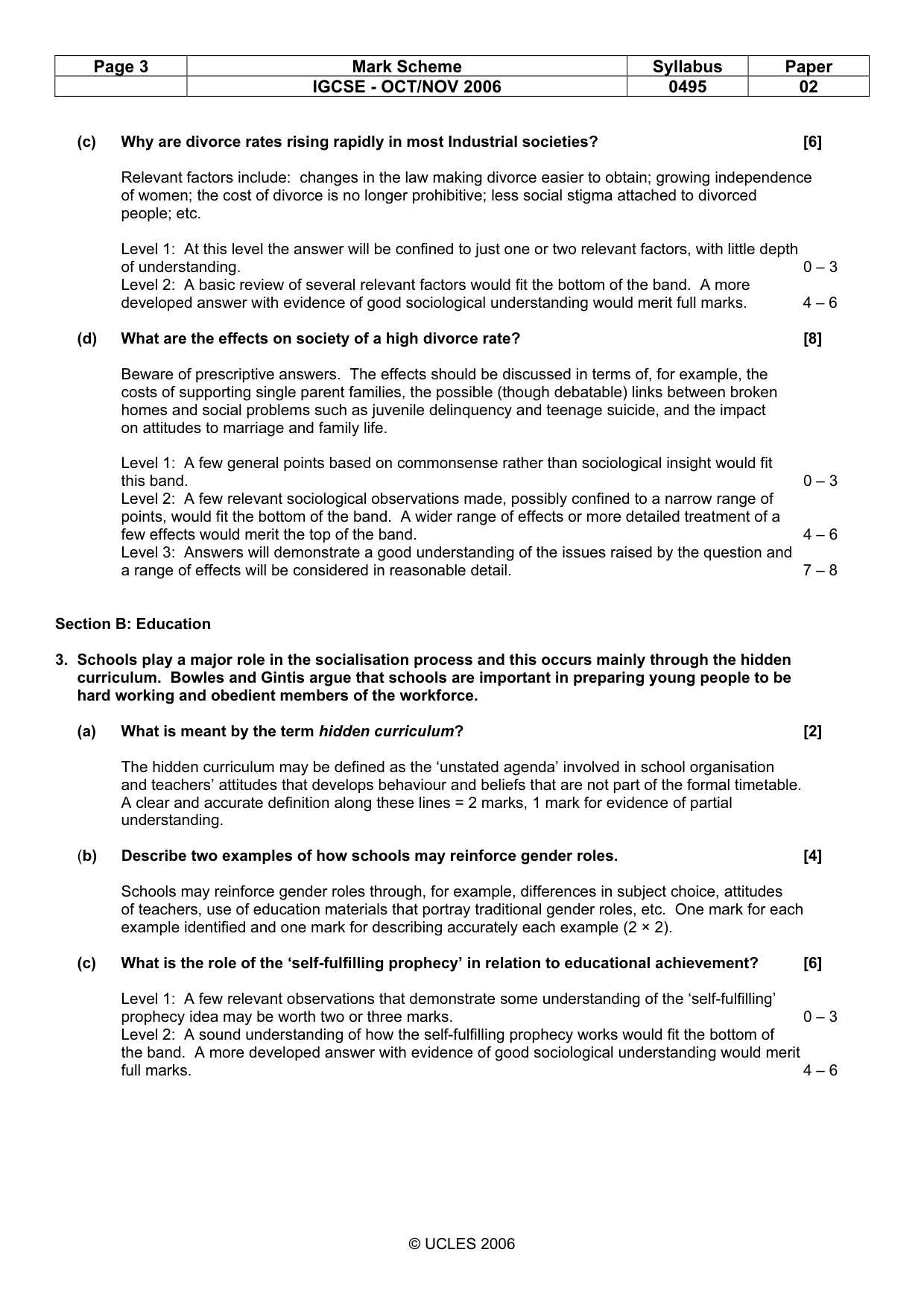 Mark scheme, page 3 of 7