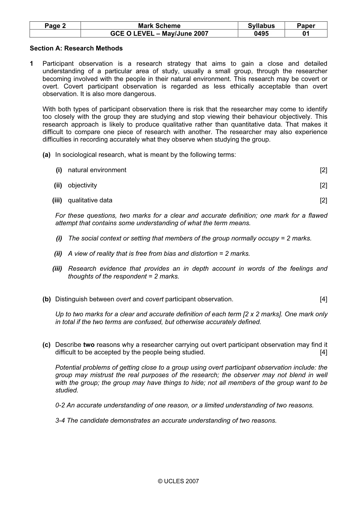 Mark scheme, page 2 of 9