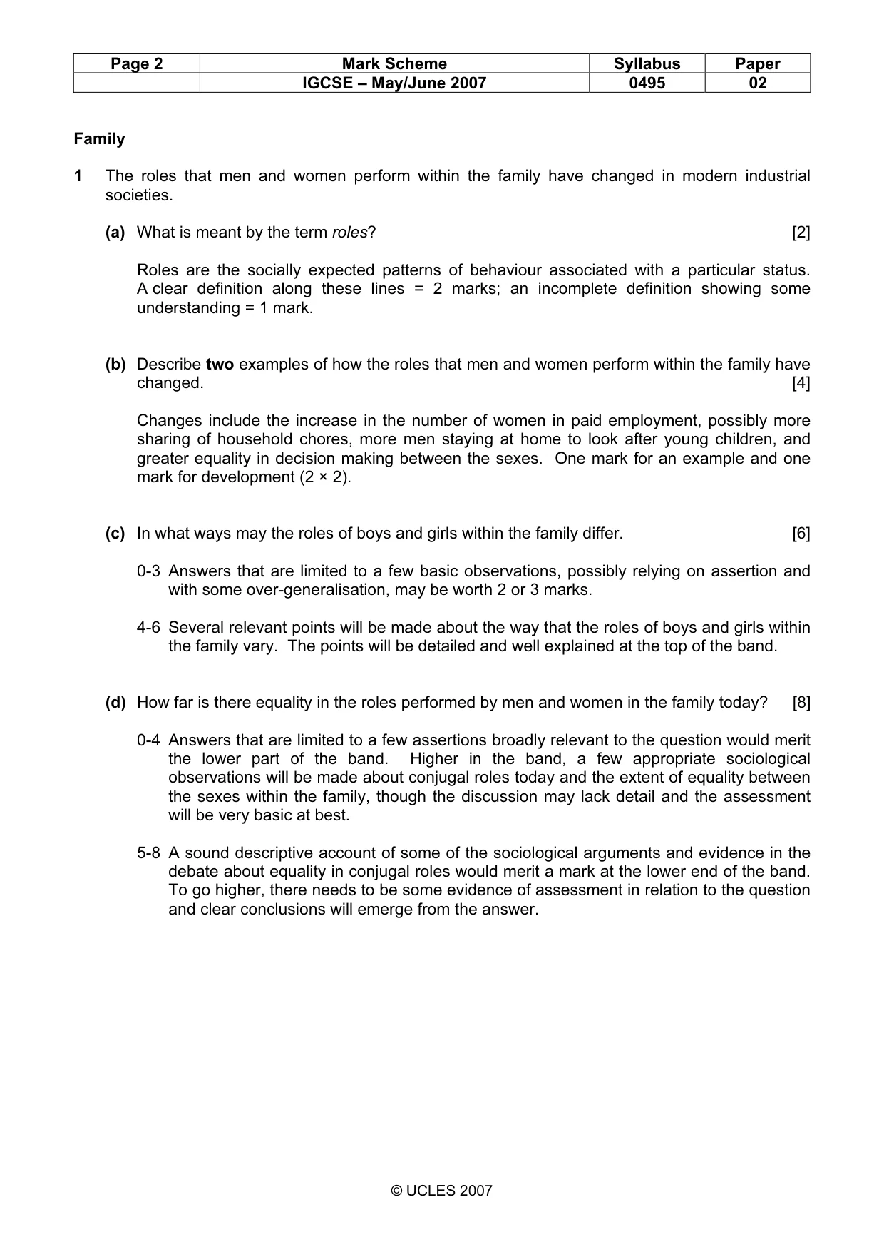 Mark scheme, page 2 of 9