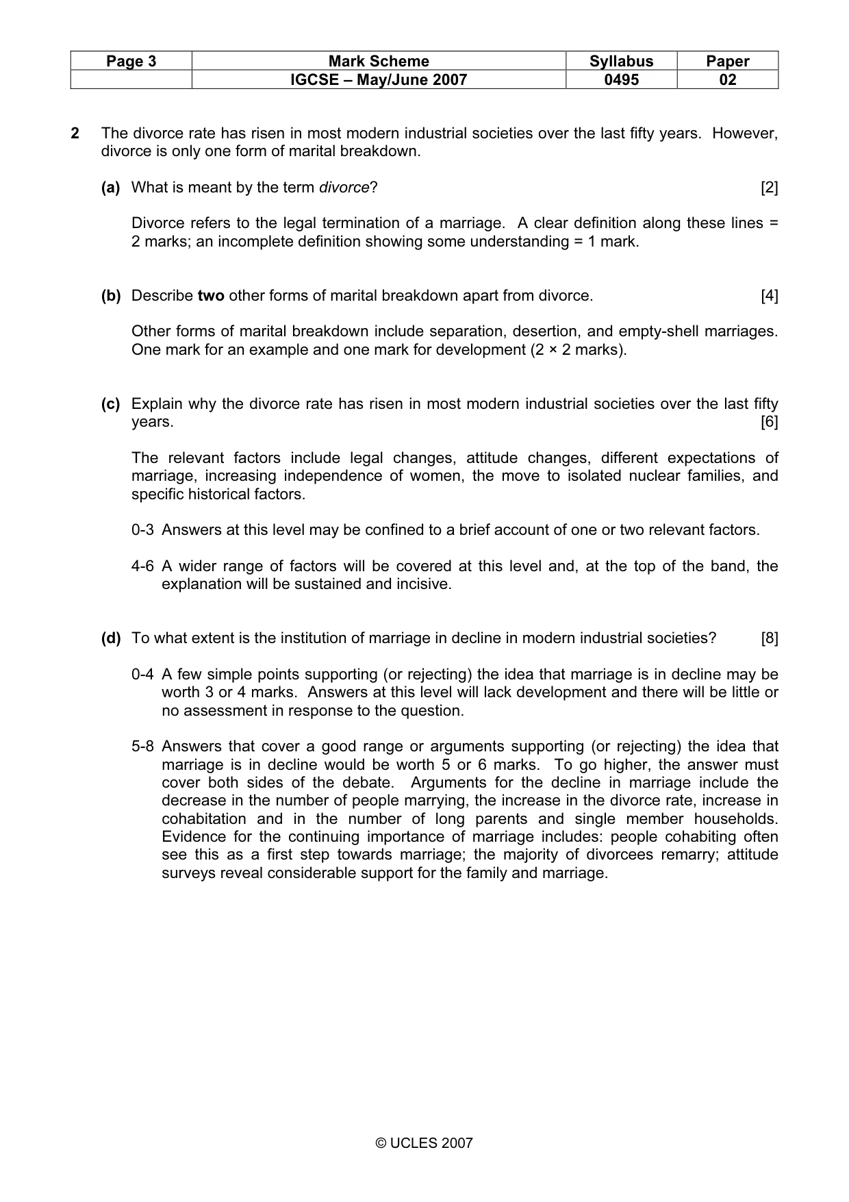 Mark scheme, page 3 of 9