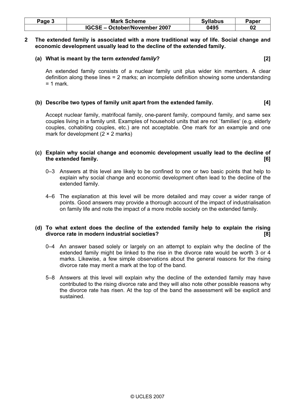 Mark scheme, page 3 of 9