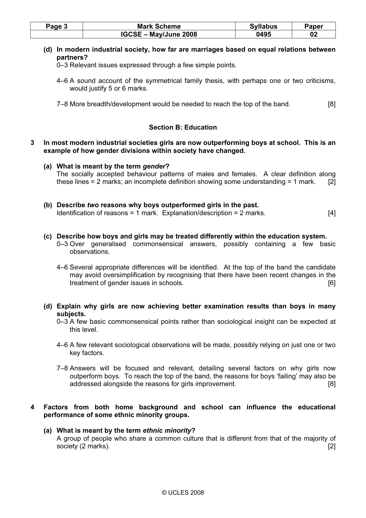 Mark scheme, page 3 of 6