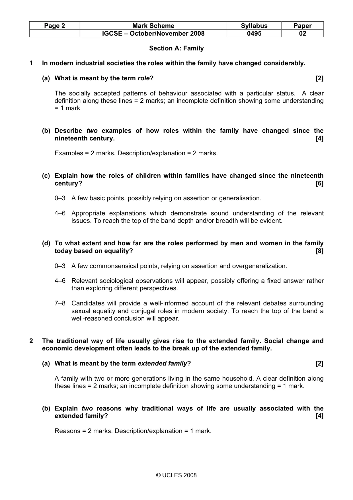 Mark scheme, page 2 of 8