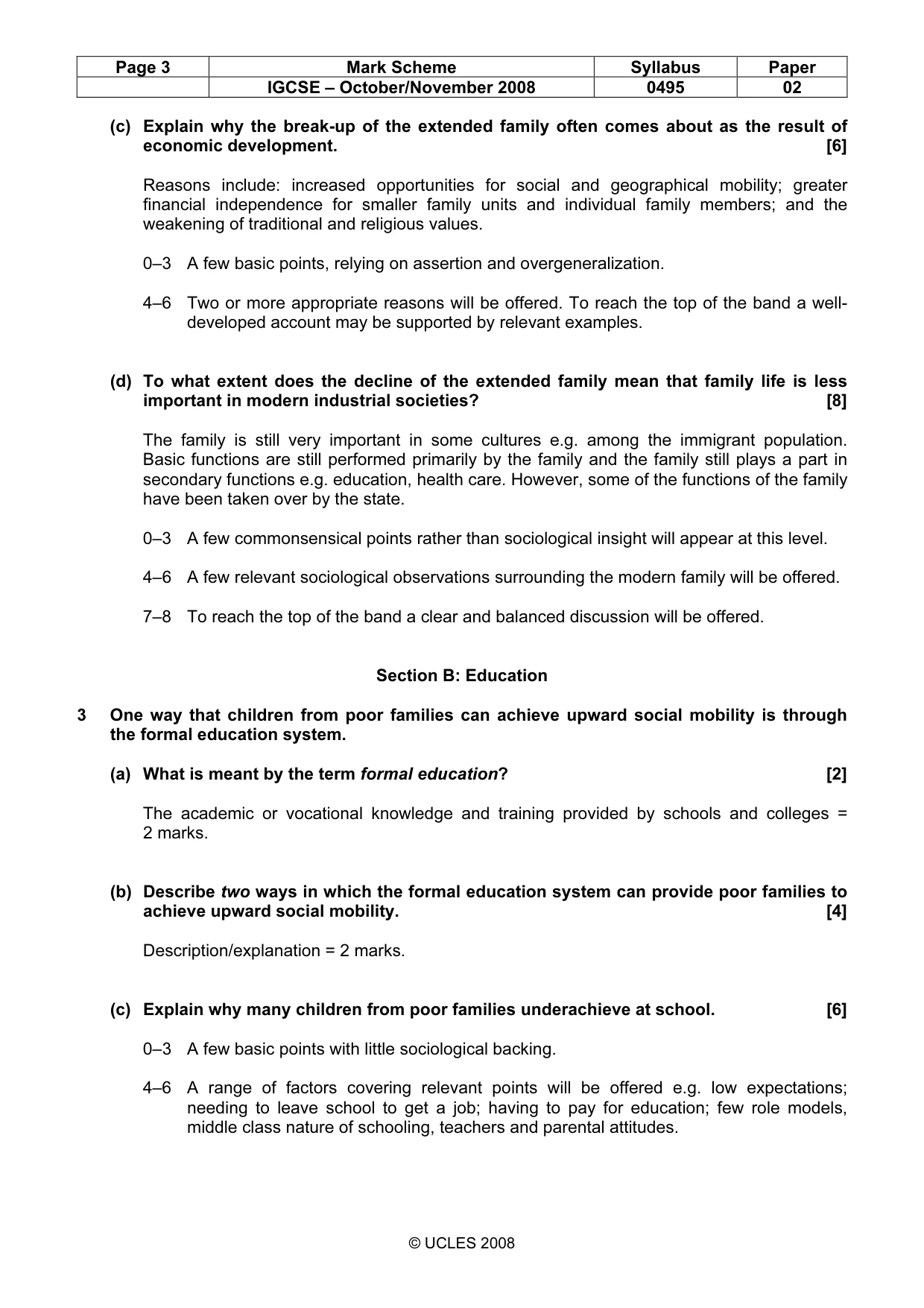 Mark scheme, page 3 of 8