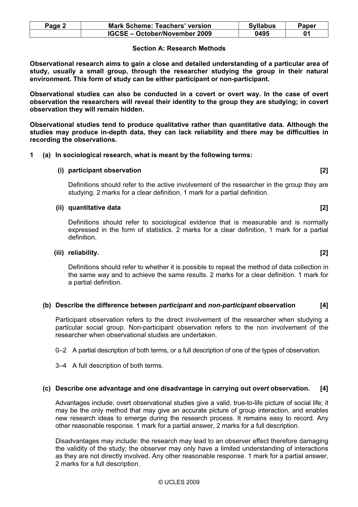 Mark scheme, page 2 of 9