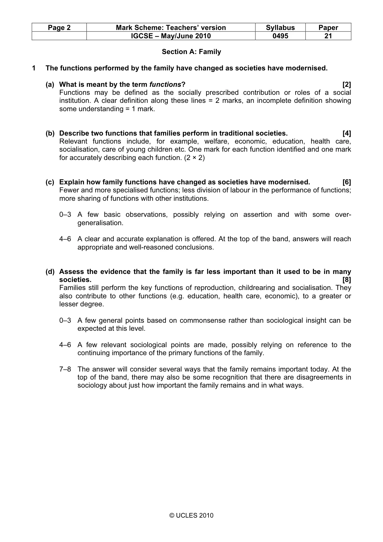 Mark scheme, page 2 of 9