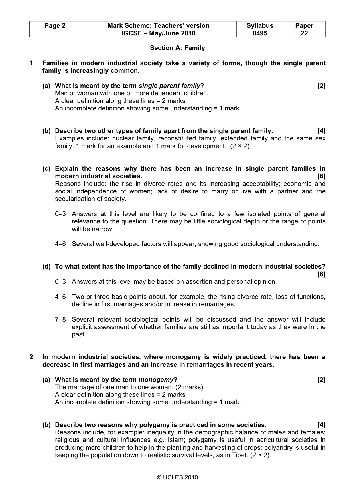Mark scheme, page 2 of 9
