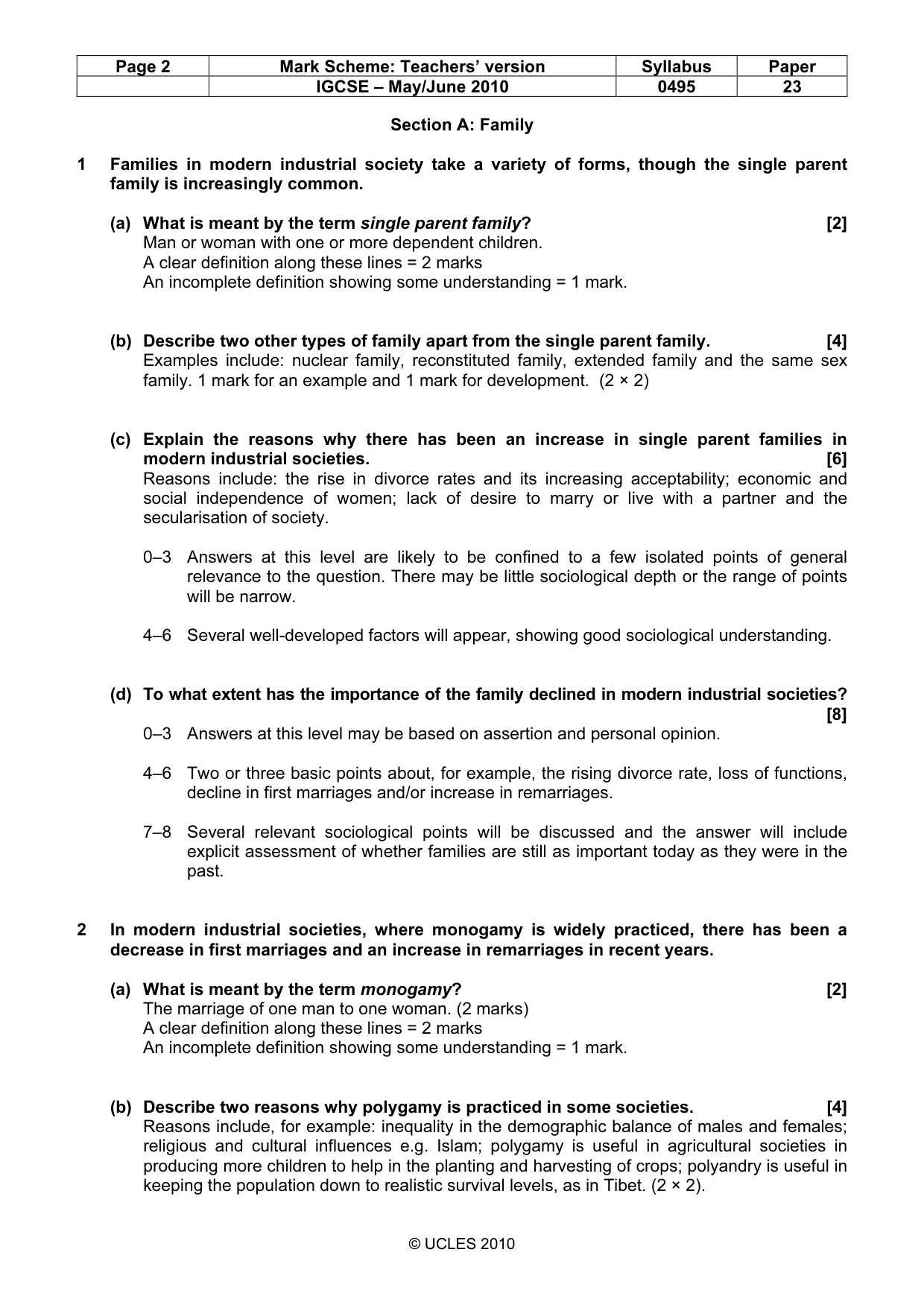 Mark scheme, page 2 of 9