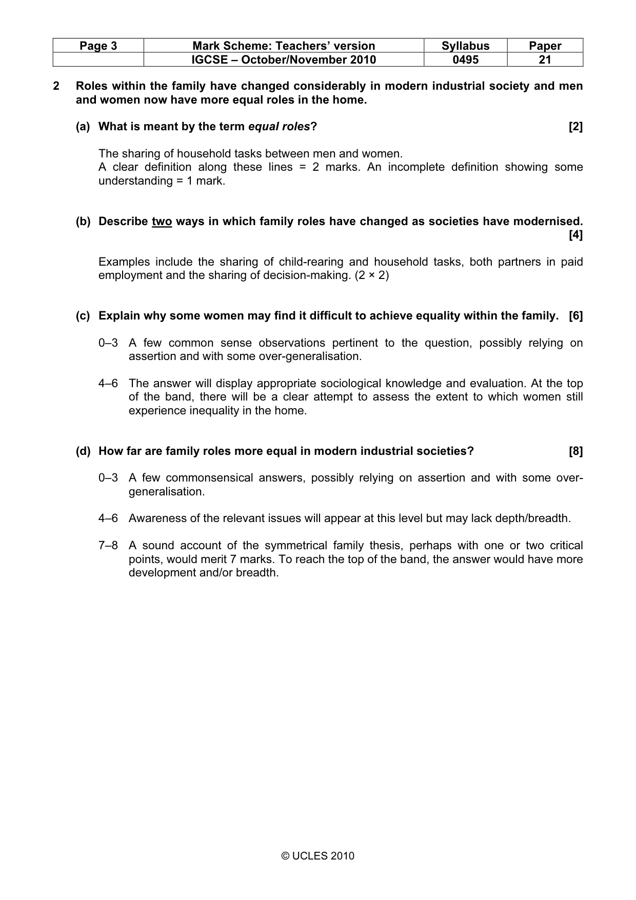 Mark scheme, page 3 of 9