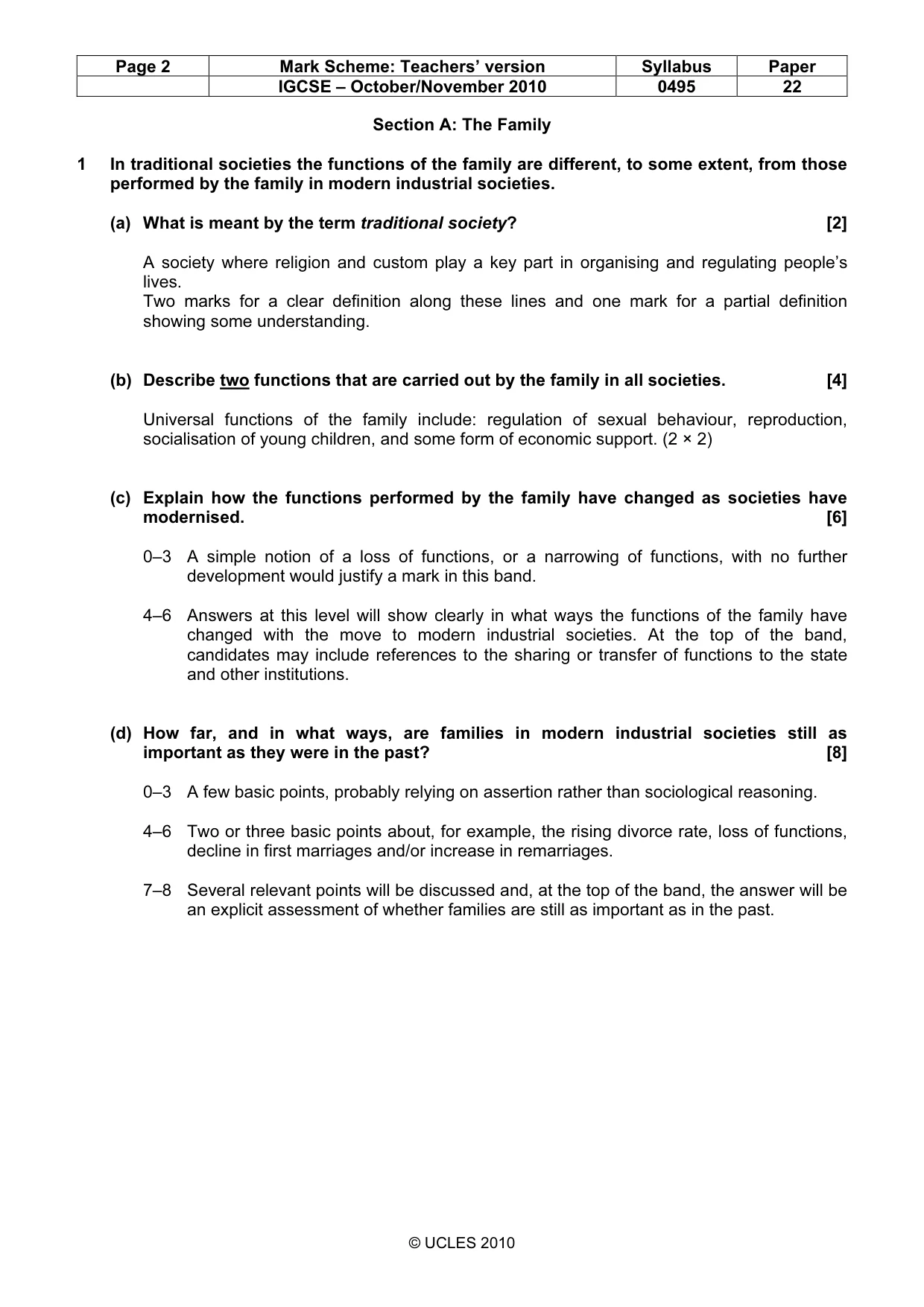 Mark scheme, page 2 of 9