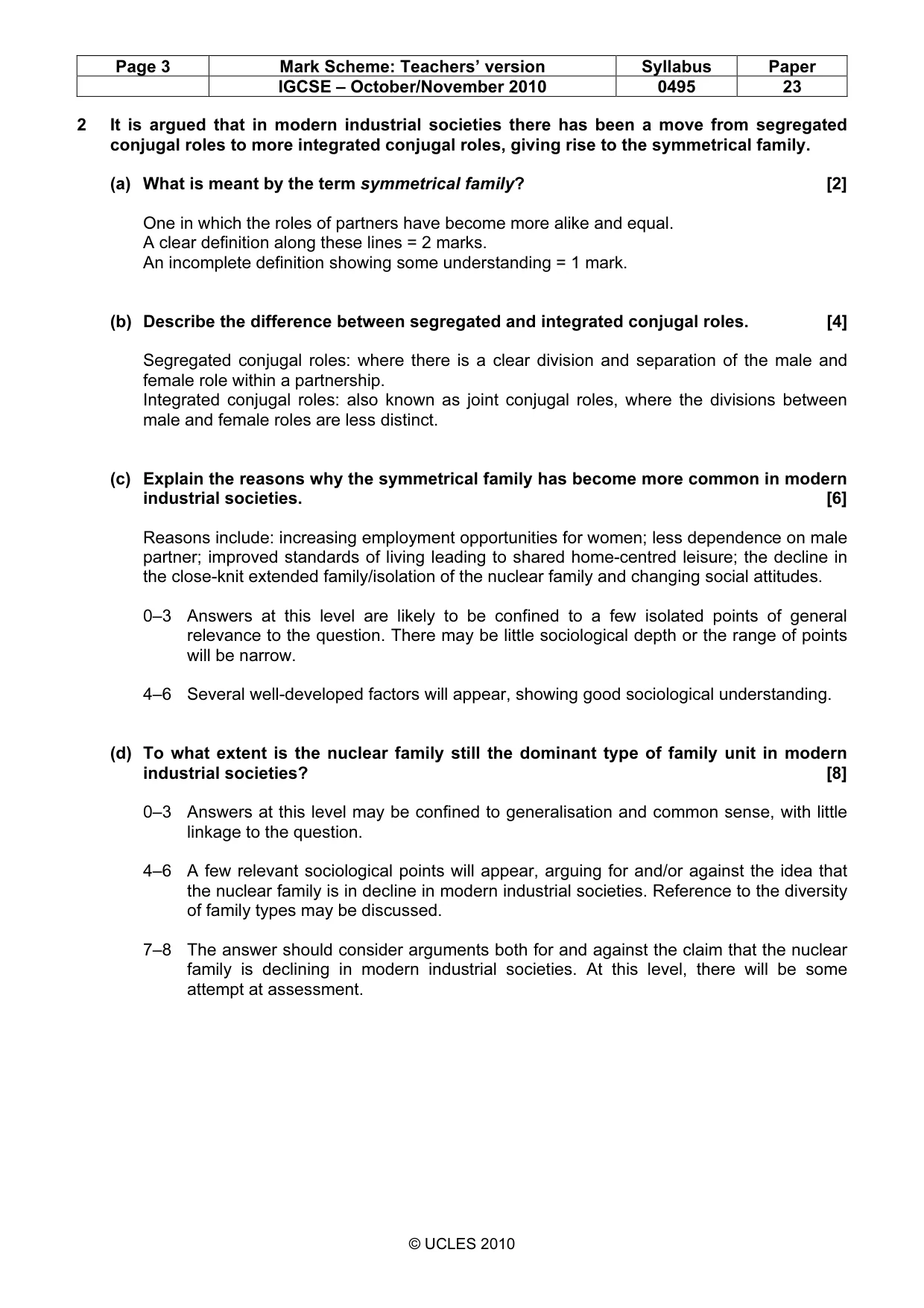 Mark scheme, page 3 of 9
