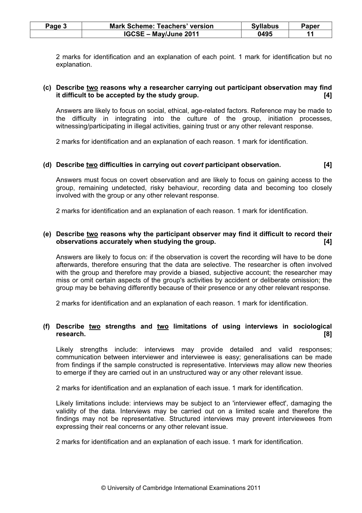 Mark scheme, page 3 of 9