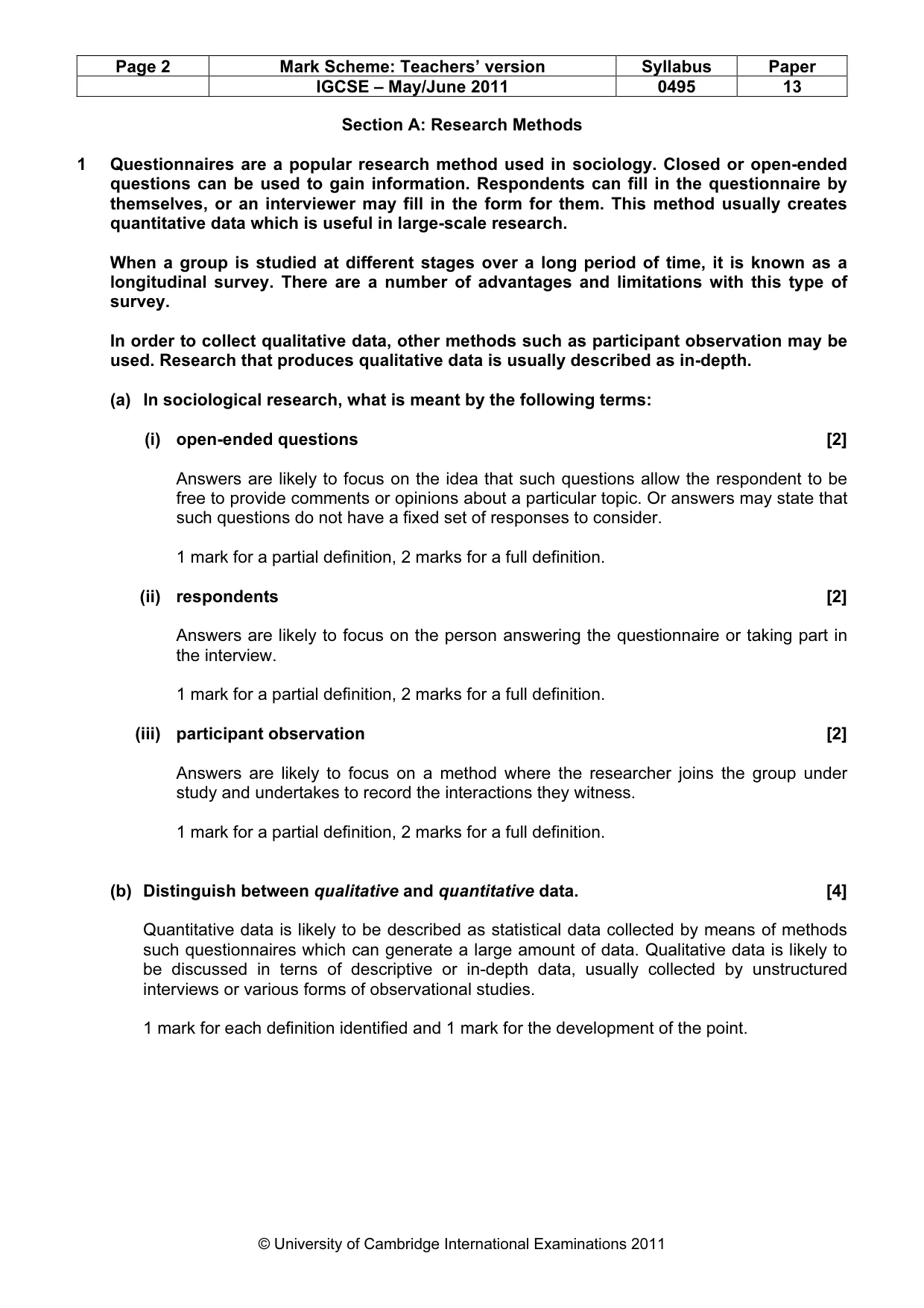 Mark scheme, page 2 of 9