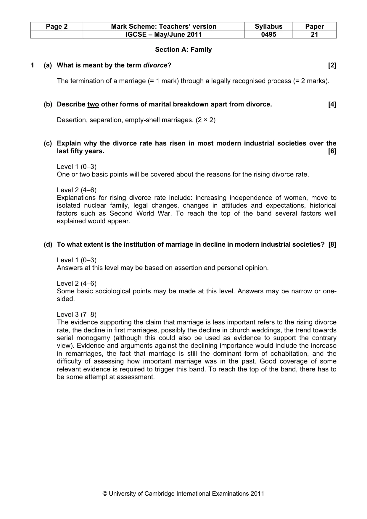 Mark scheme, page 2 of 9