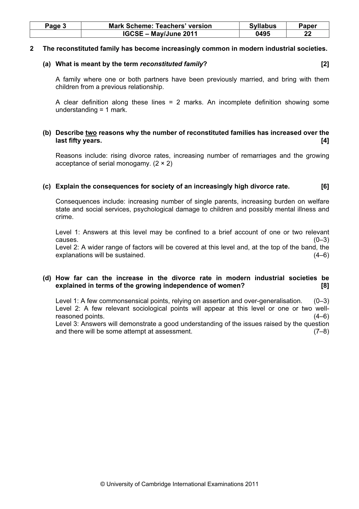 Mark scheme, page 3 of 9