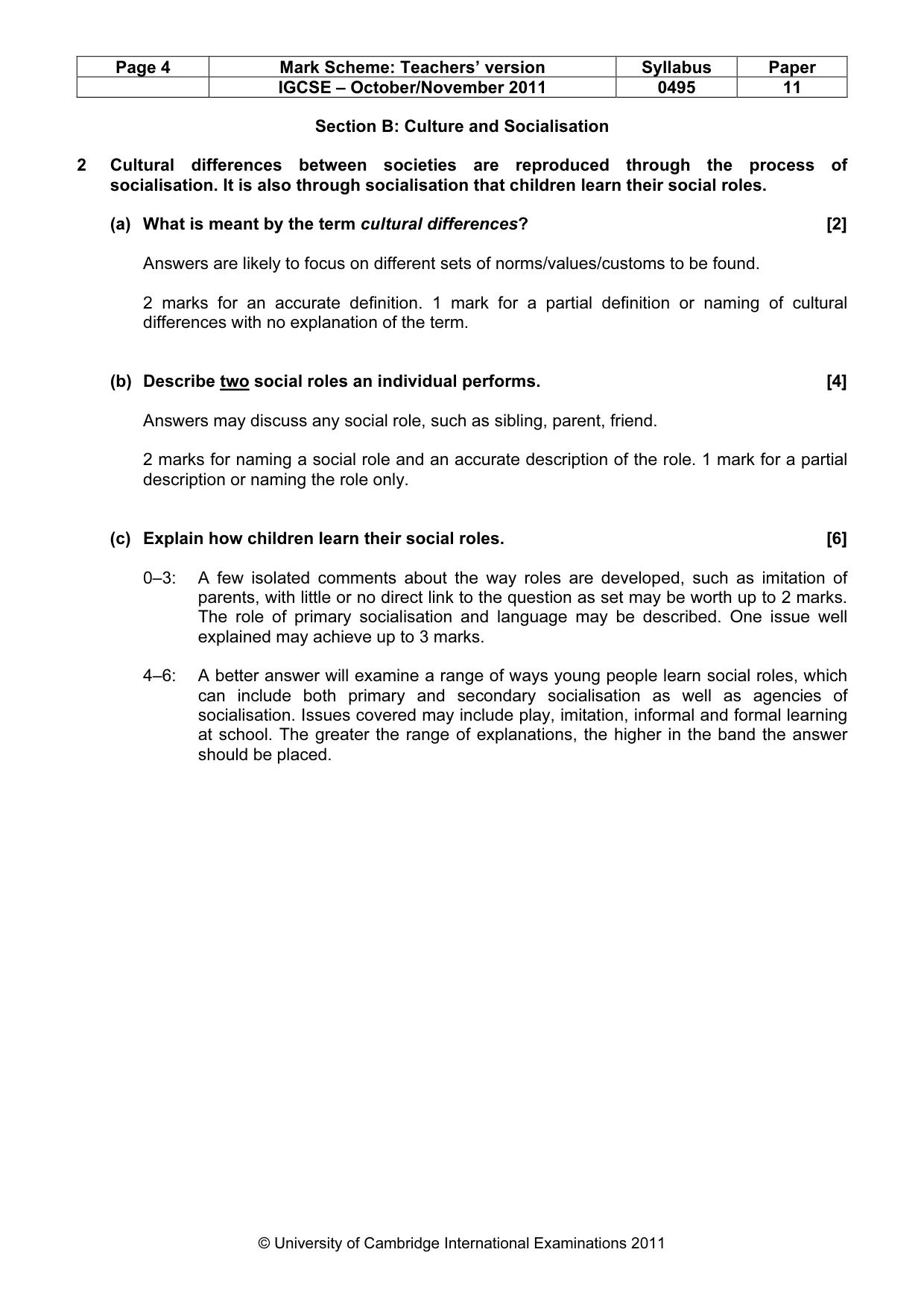 Mark scheme, page 4 of 11