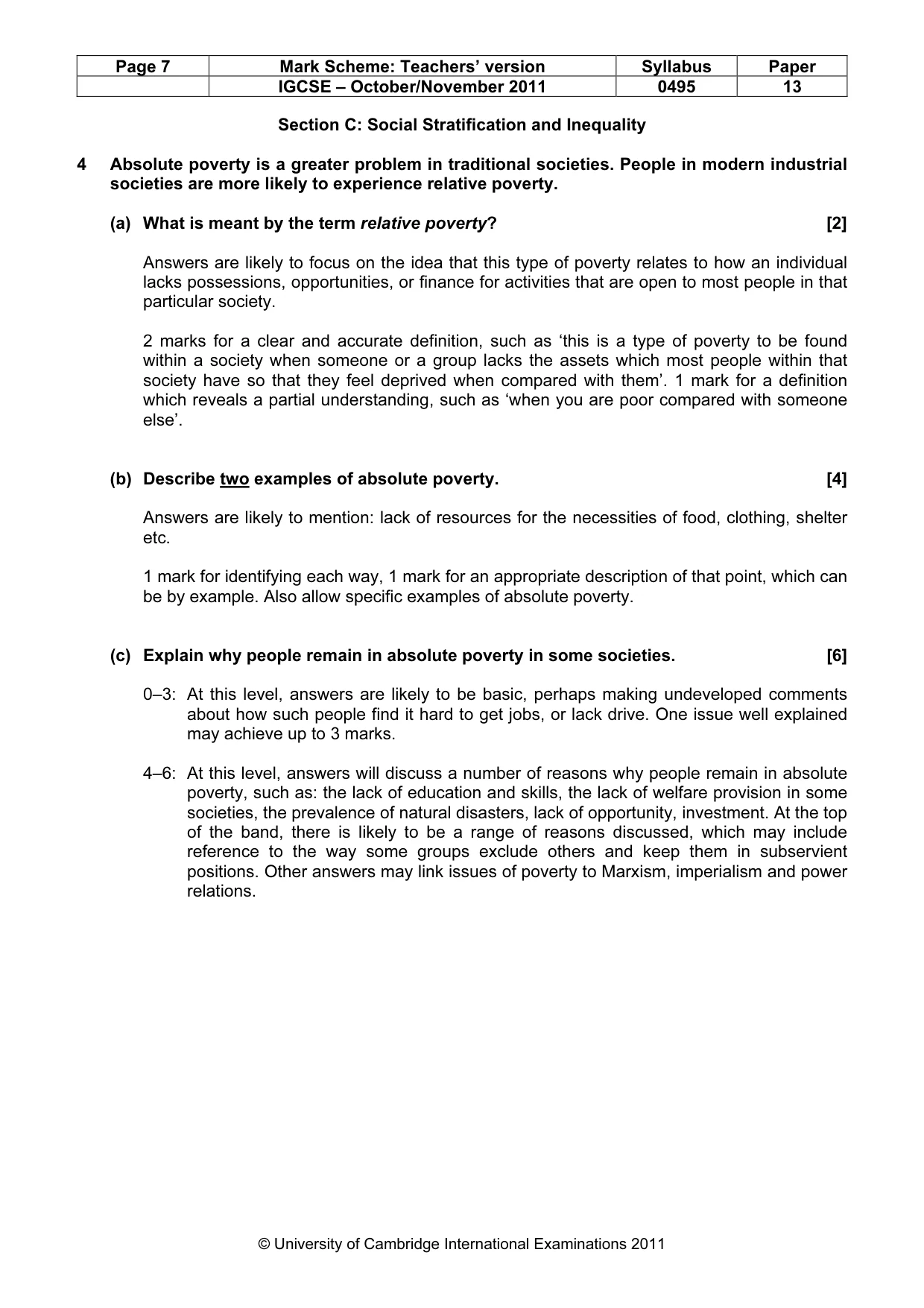 Mark scheme, page 7 of 12