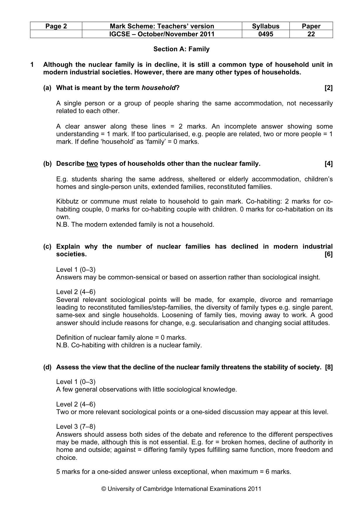 Mark scheme, page 2 of 9