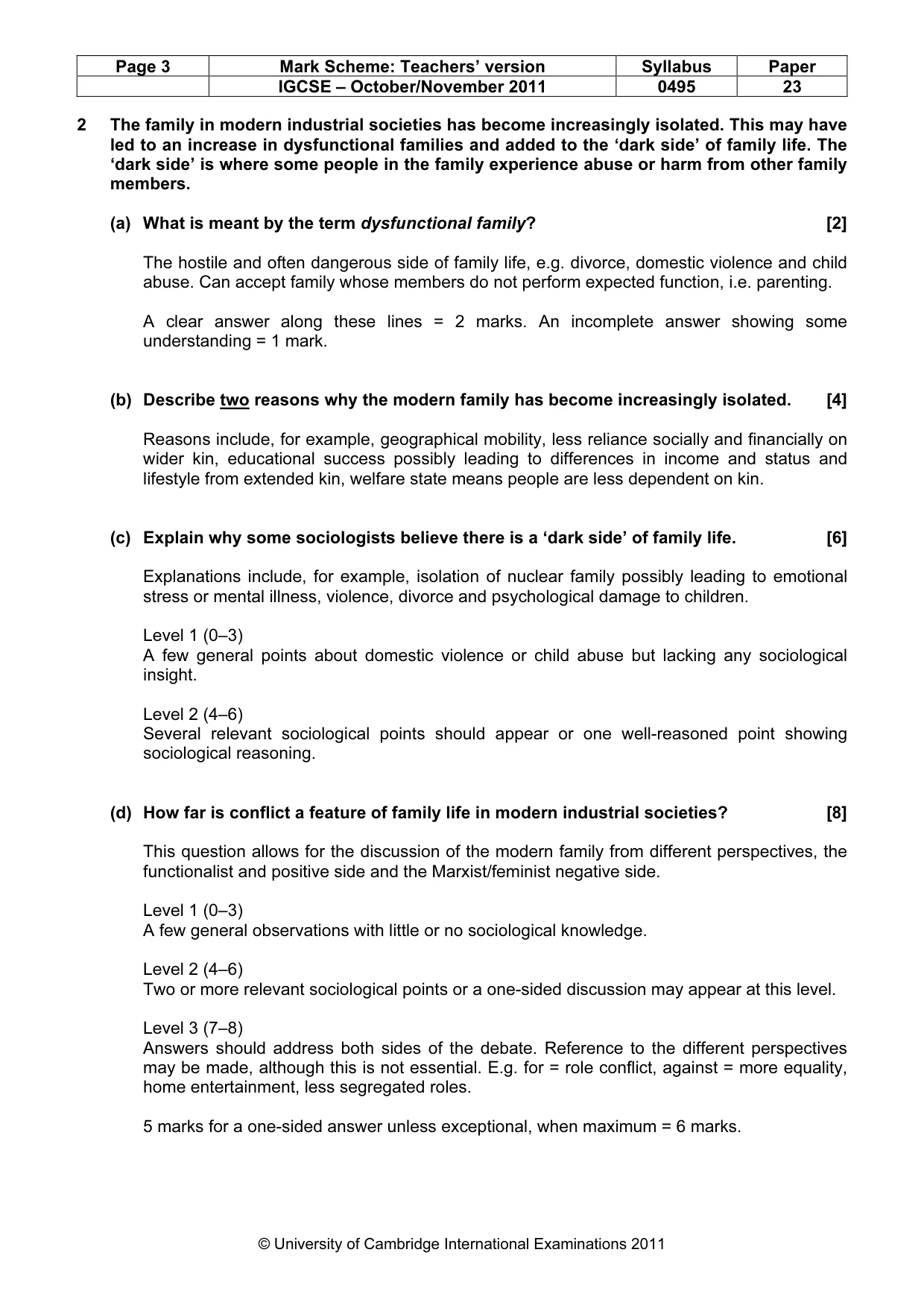 Mark scheme, page 3 of 9