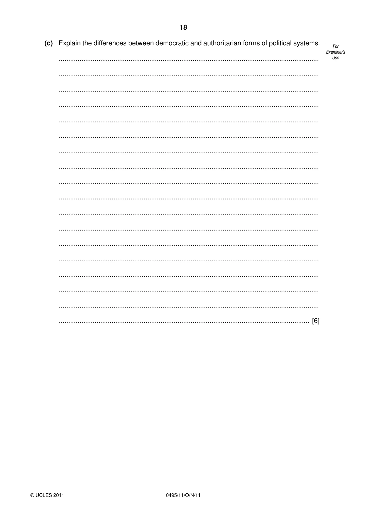Cambridge IGCSE Sociology 0495 2011 Oct/Nov Paper 1 · Variant 1 question paper, page 18 of 24