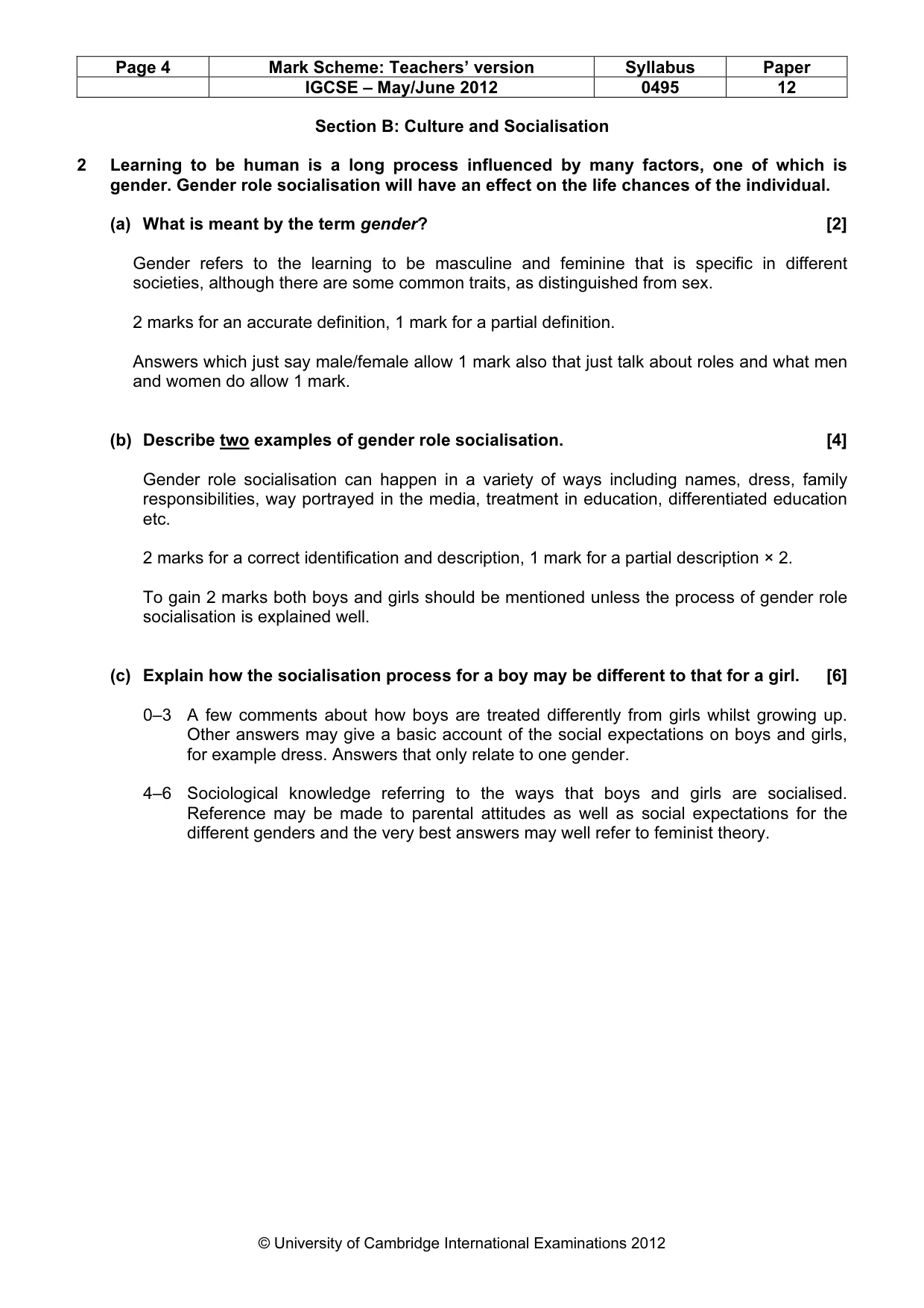 Mark scheme, page 4 of 11