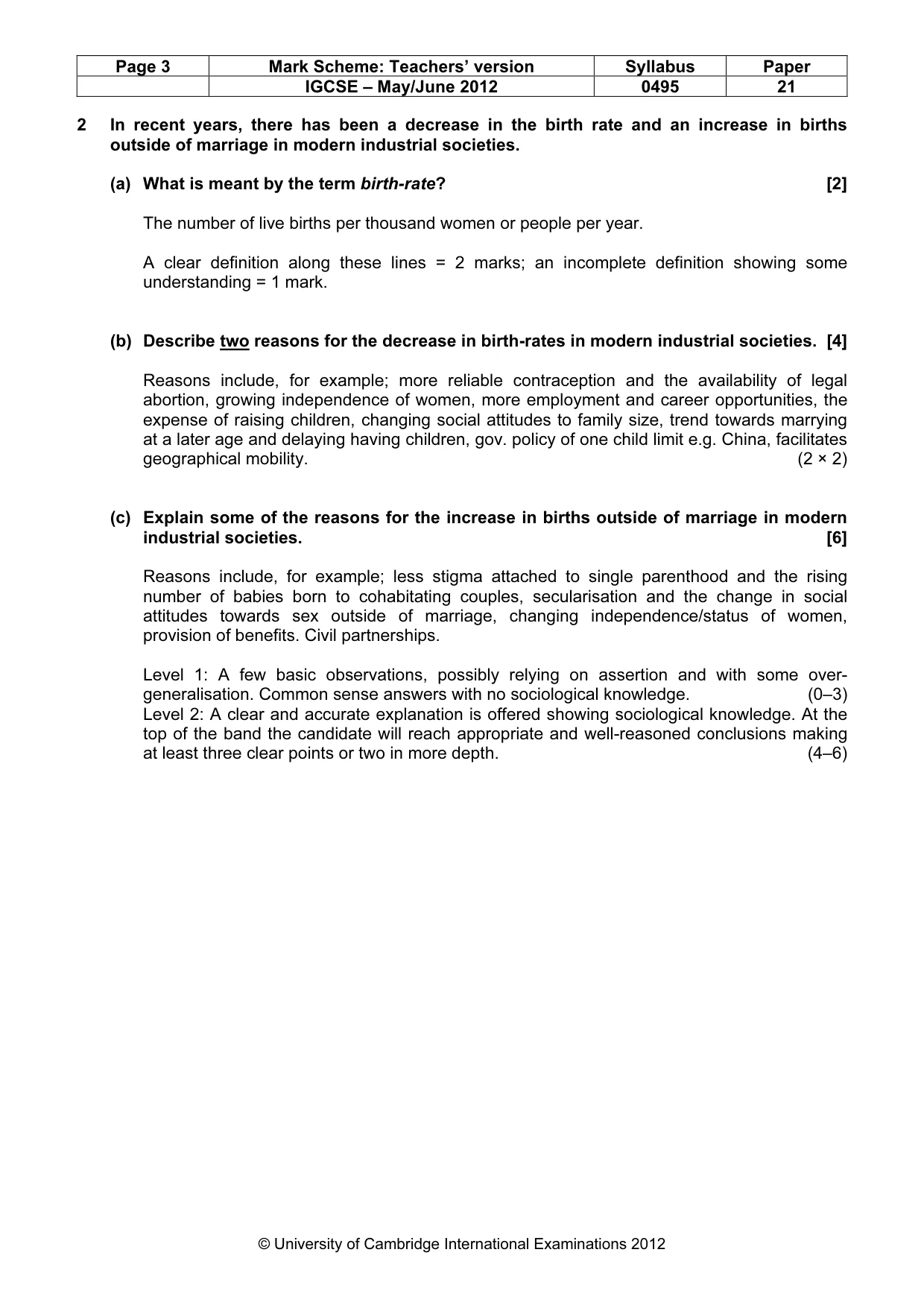 Mark scheme, page 3 of 12