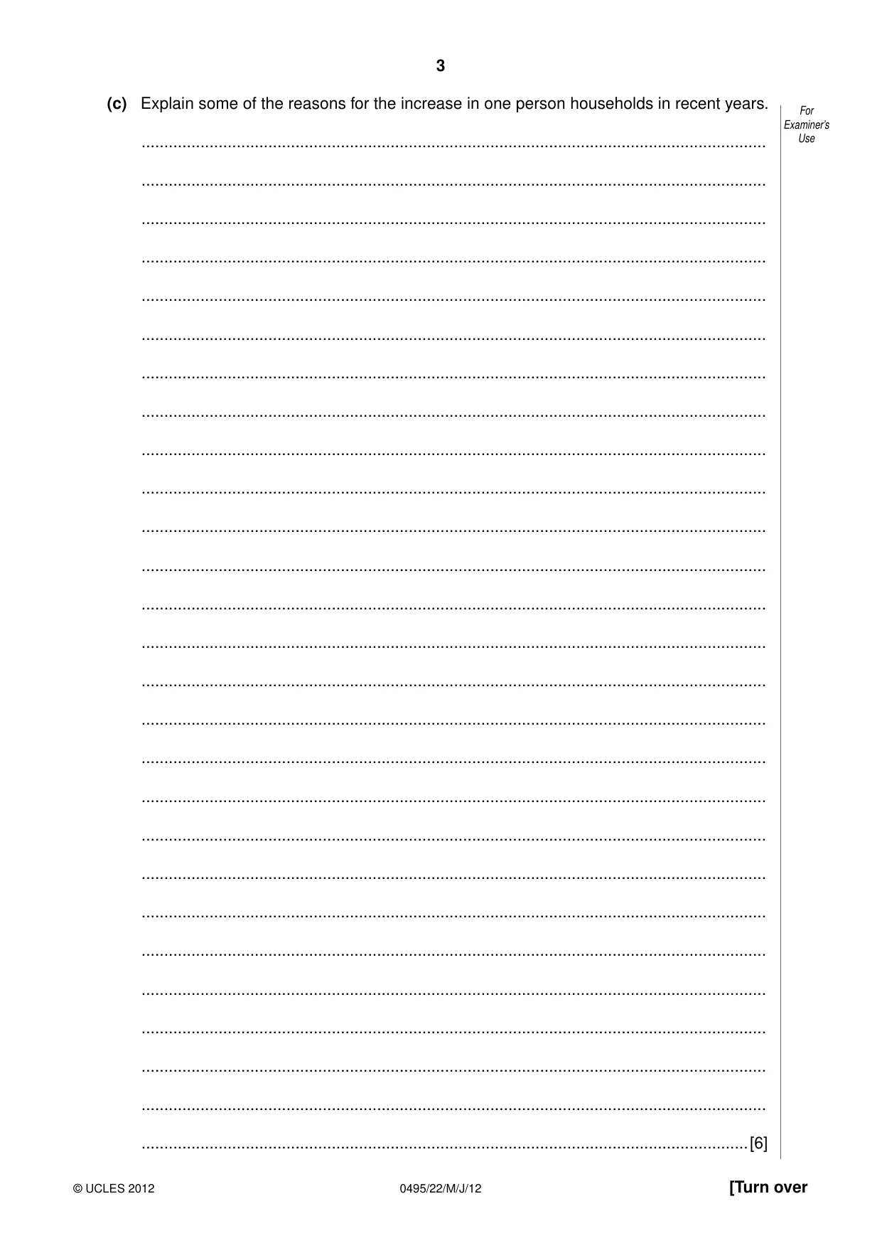 Cambridge IGCSE Sociology 0495 2012 May/June Paper 2 · Variant 2 question paper, page 3 of 36