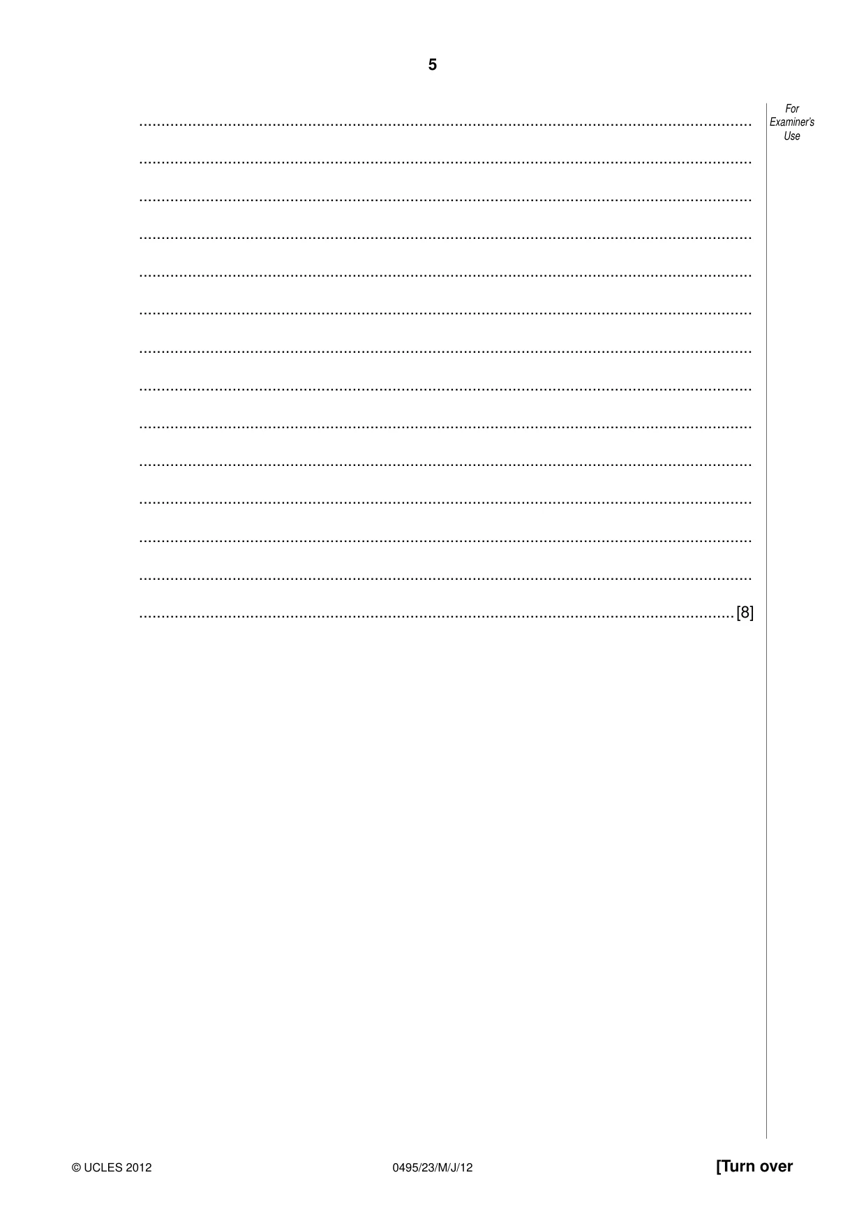 Cambridge IGCSE Sociology 0495 2012 May/June Paper 2 · Variant 3 question paper, page 5 of 36