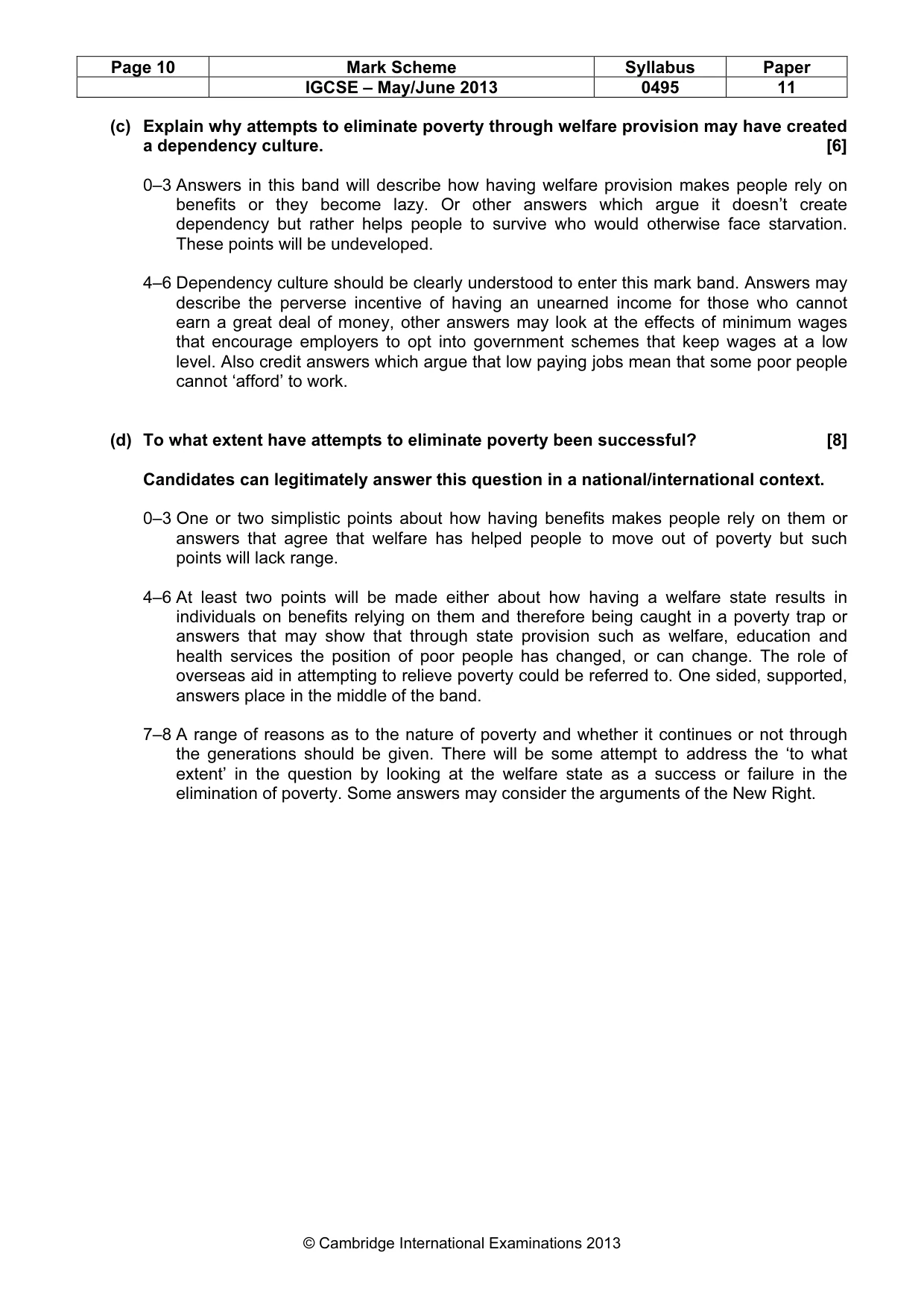 Mark scheme, page 10 of 13
