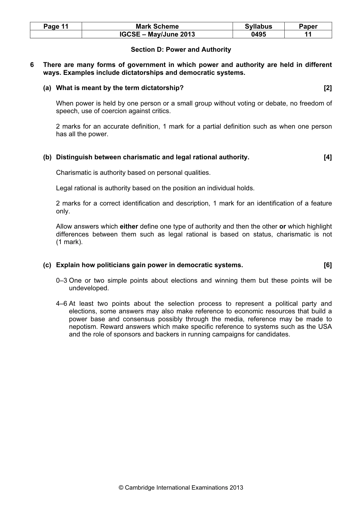 Mark scheme, page 11 of 13