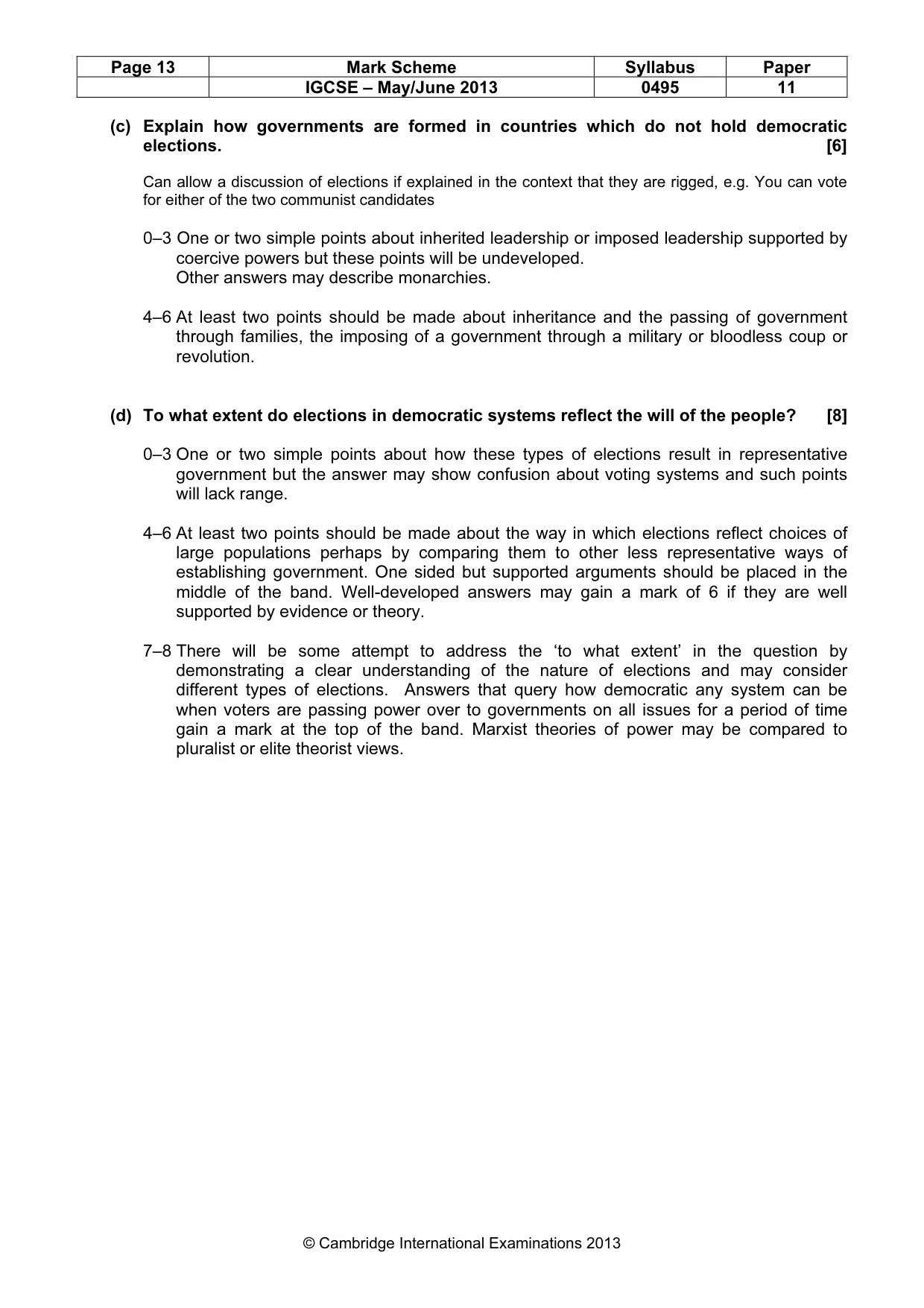 Mark scheme, page 13 of 13
