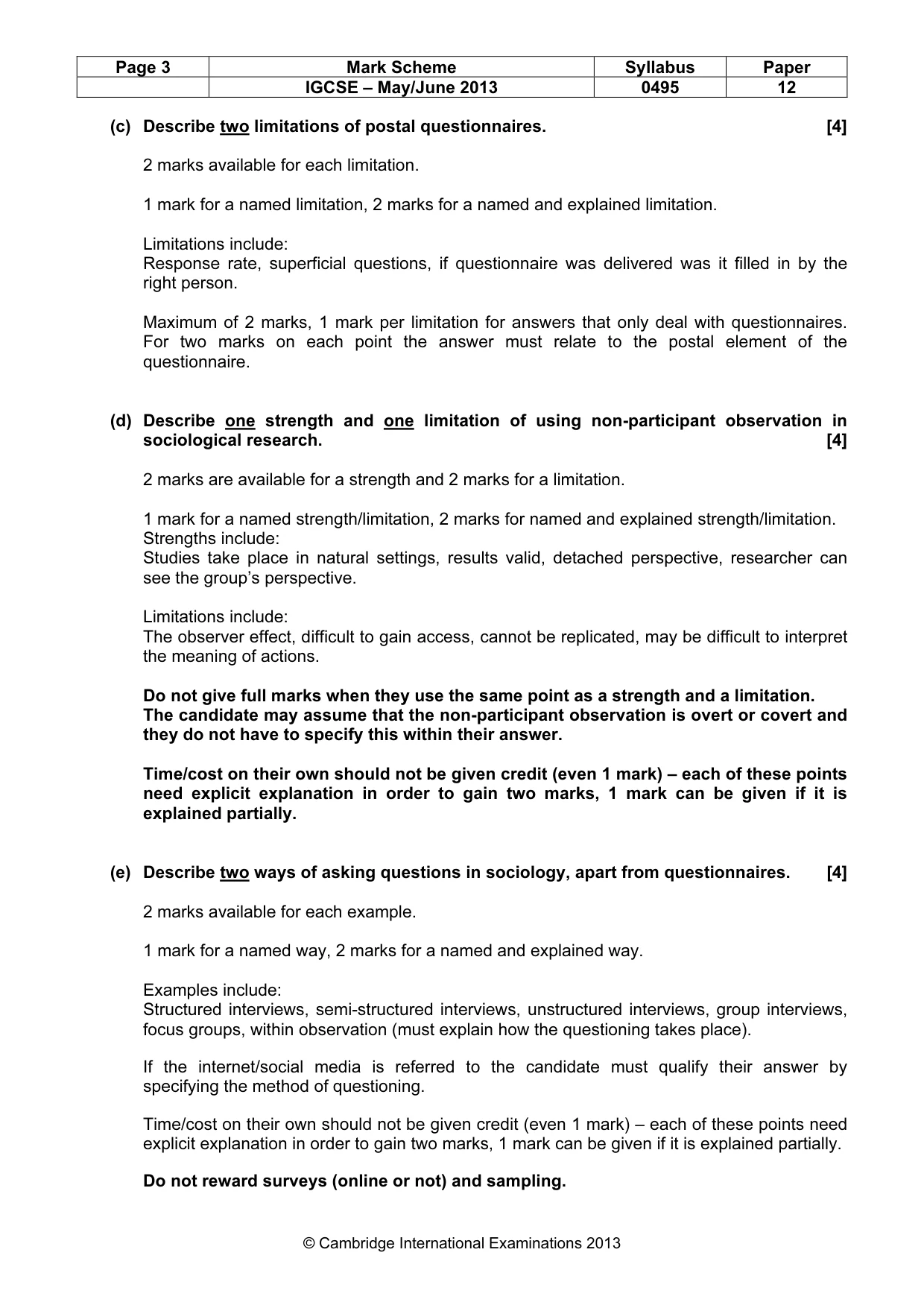 Mark scheme, page 3 of 13