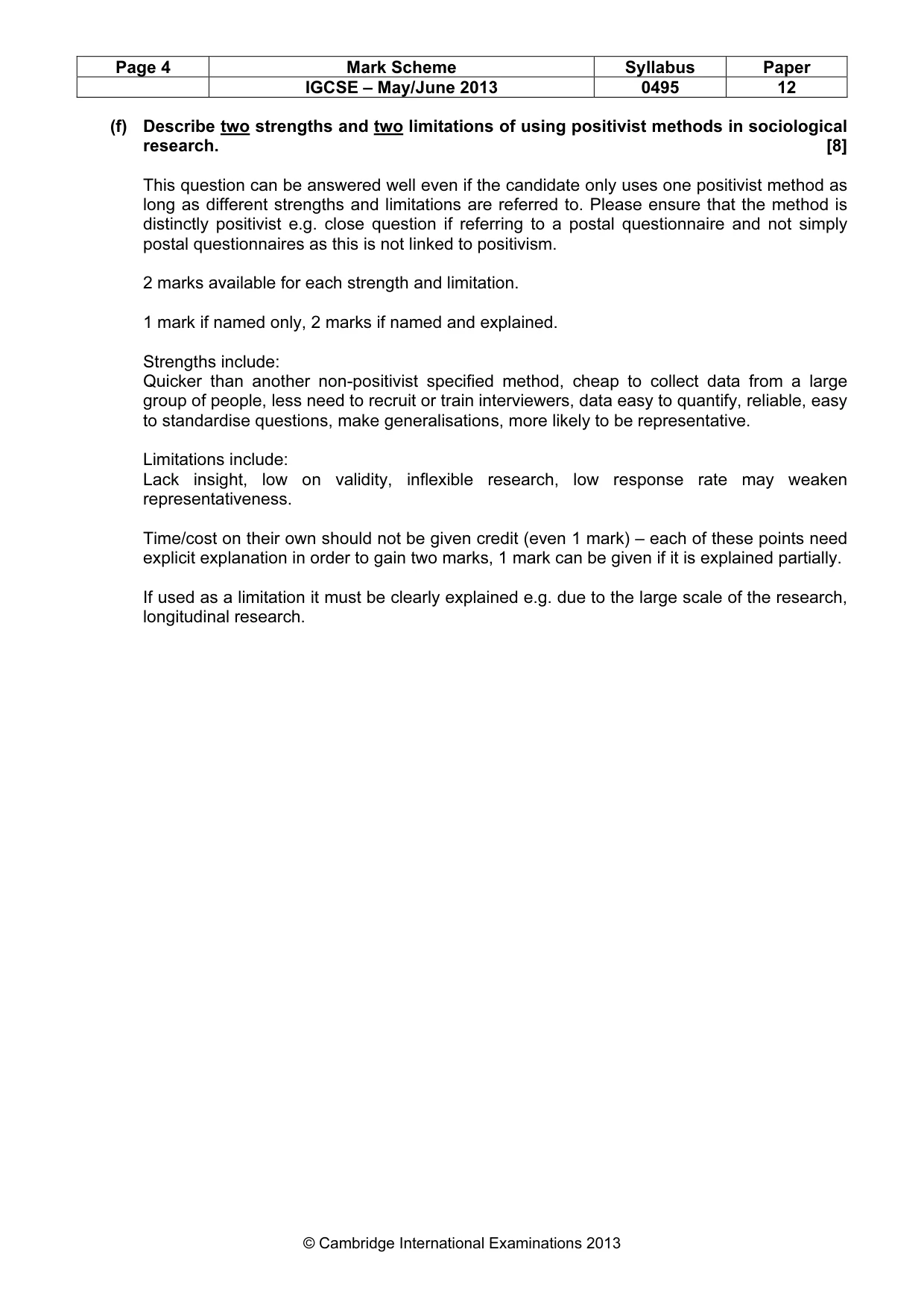 Mark scheme, page 4 of 13