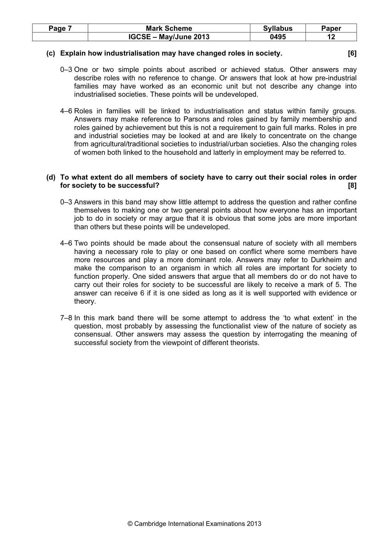 Mark scheme, page 7 of 13
